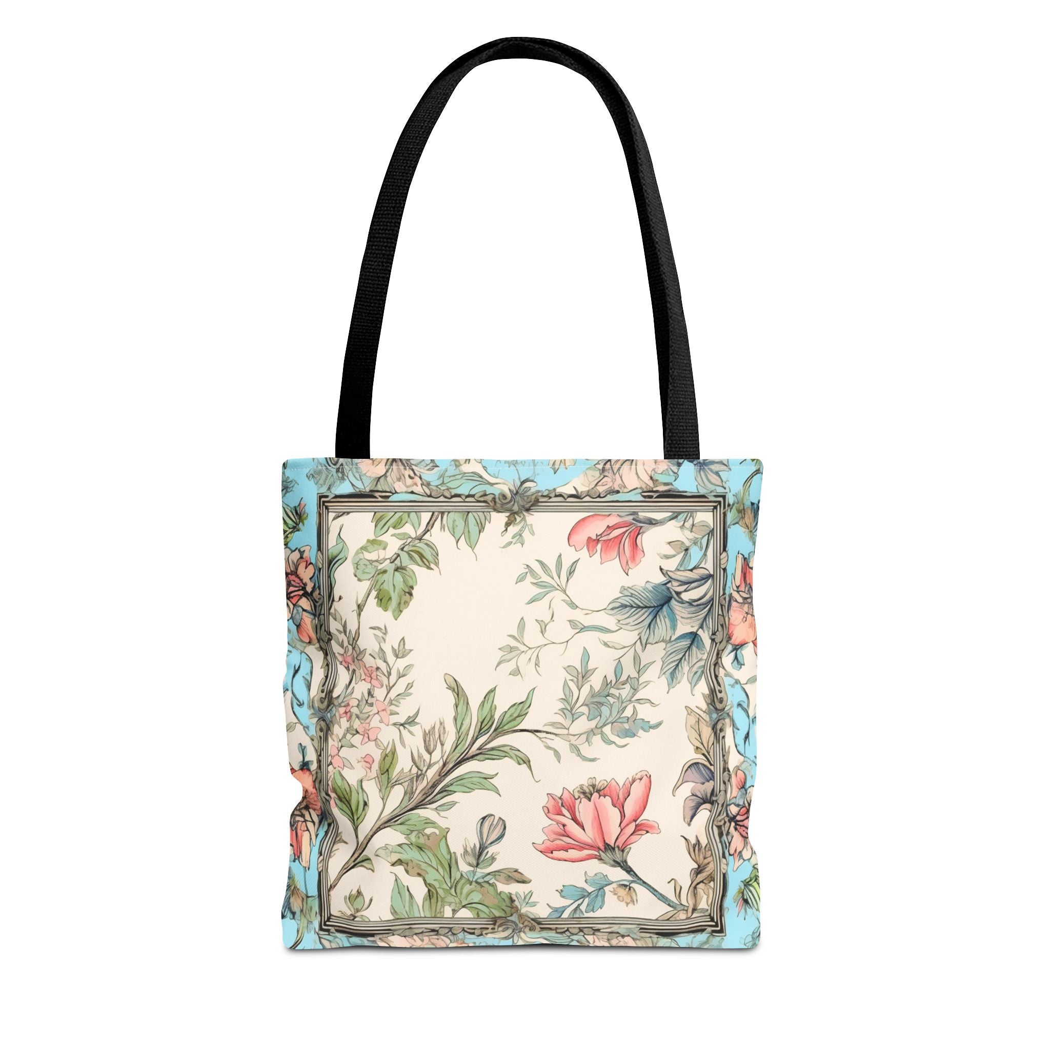 Elegant Floral Garden Tote Bag, Vintage-Inspired Eco-Friendly Carryall - Darwin & Rose
