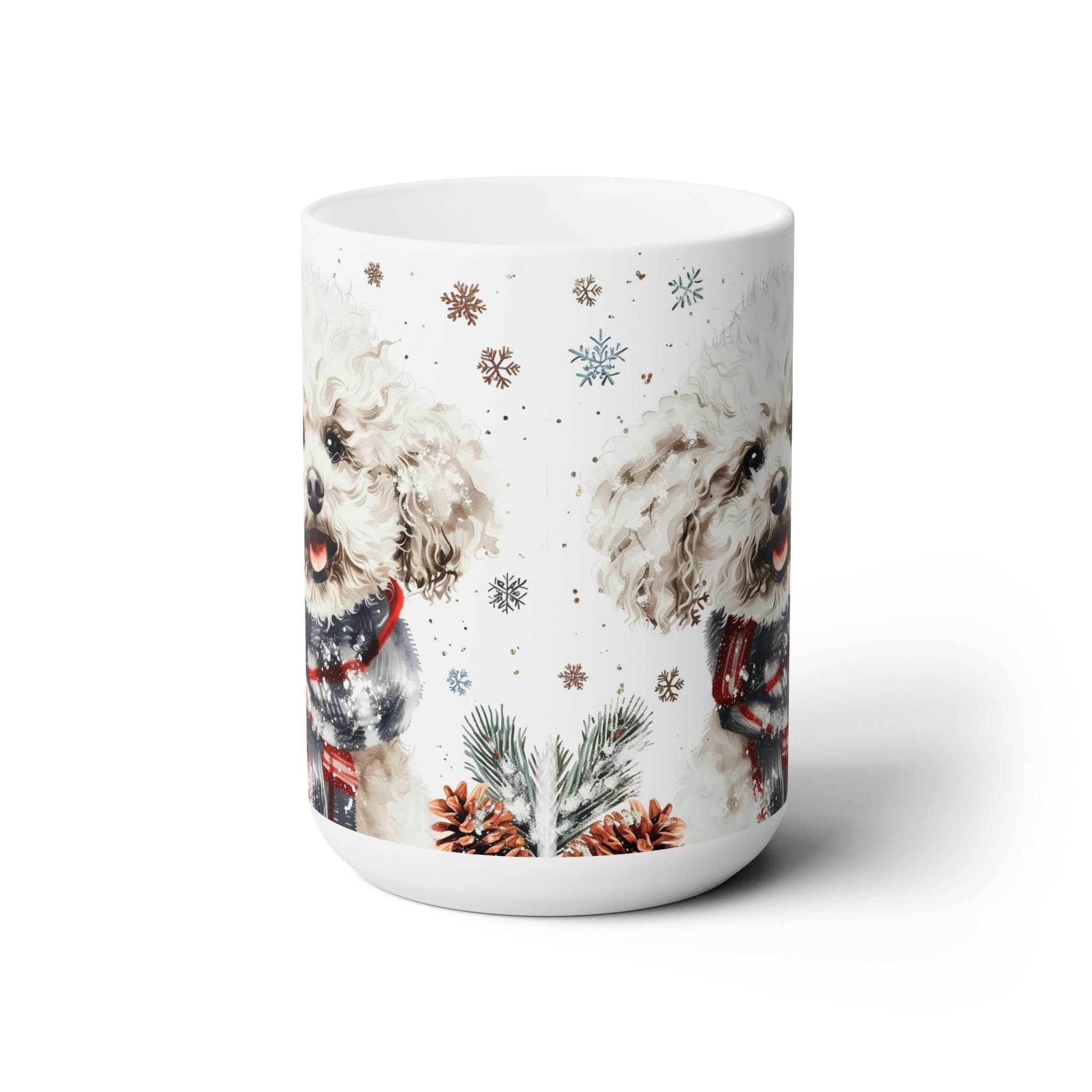 Poodle Christmas Mug - Adorable Winter Dog Lover Gift for Holidays - Darwin & Rose