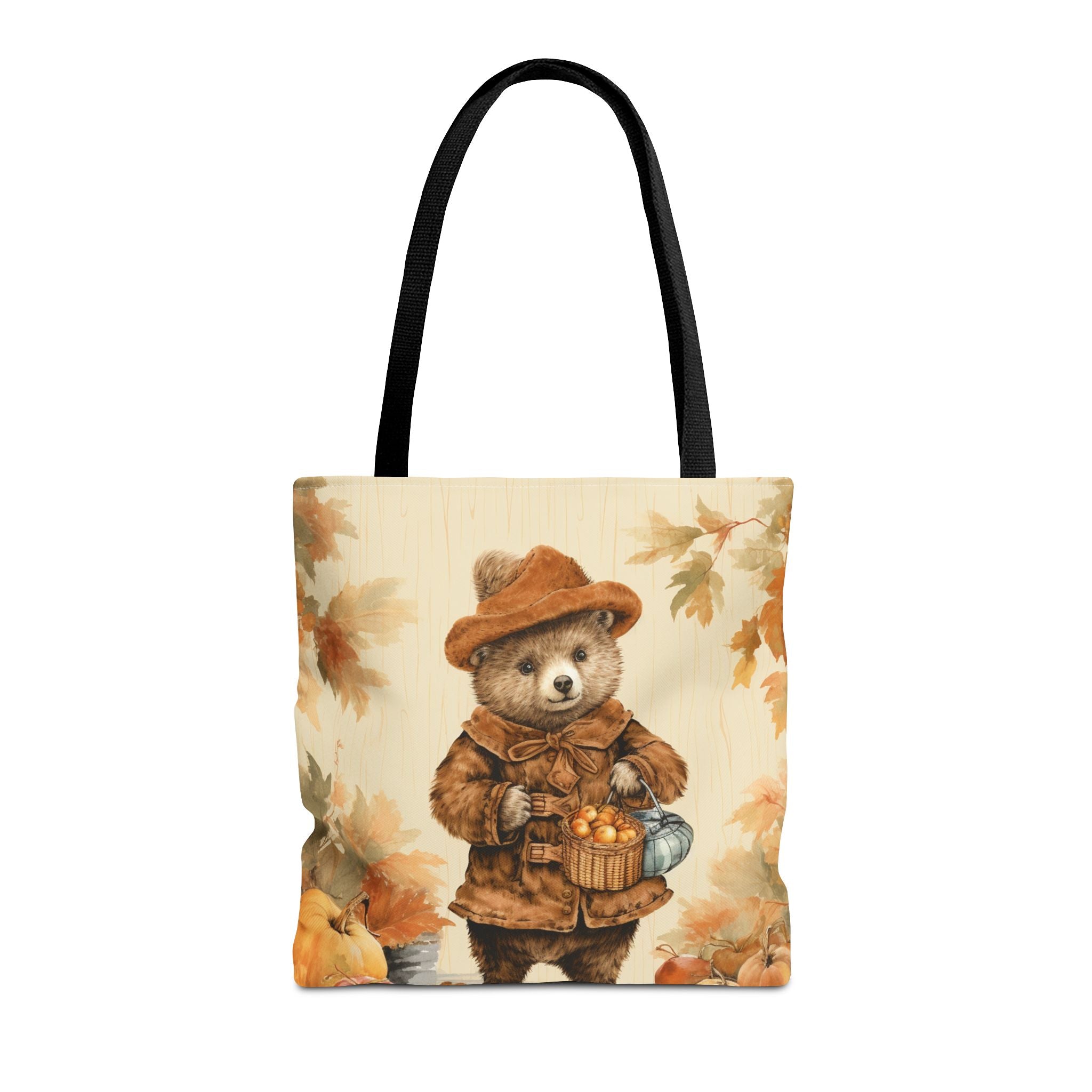 Autumn Harvest Bear Tote with Cozy Fall Vibes, Perfect Gift for Nature Lovers - Darwin & Rose