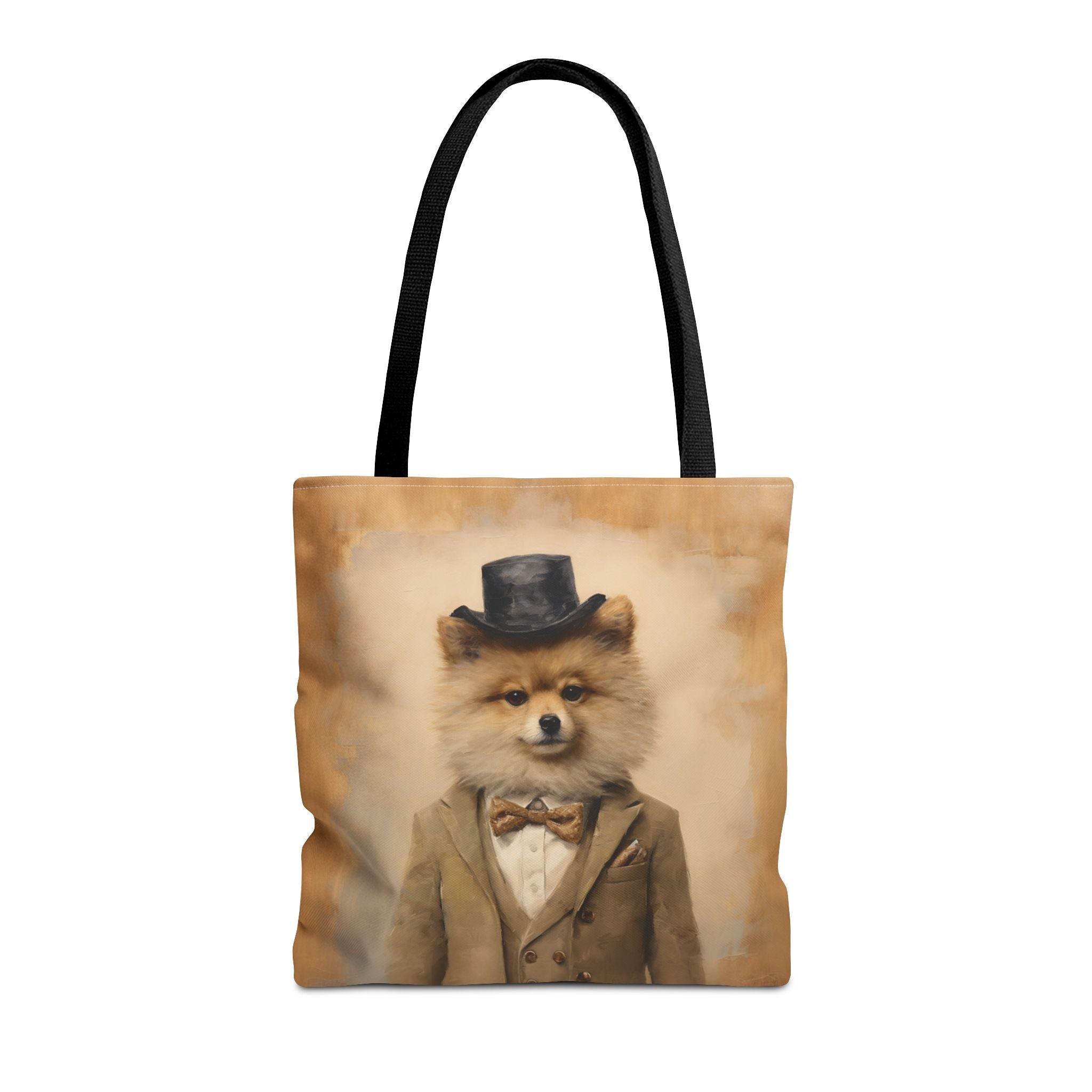 Sophisticated Pomeranian Tote Bag, Canvas Market Tote for Dog Lovers - Darwin & Rose