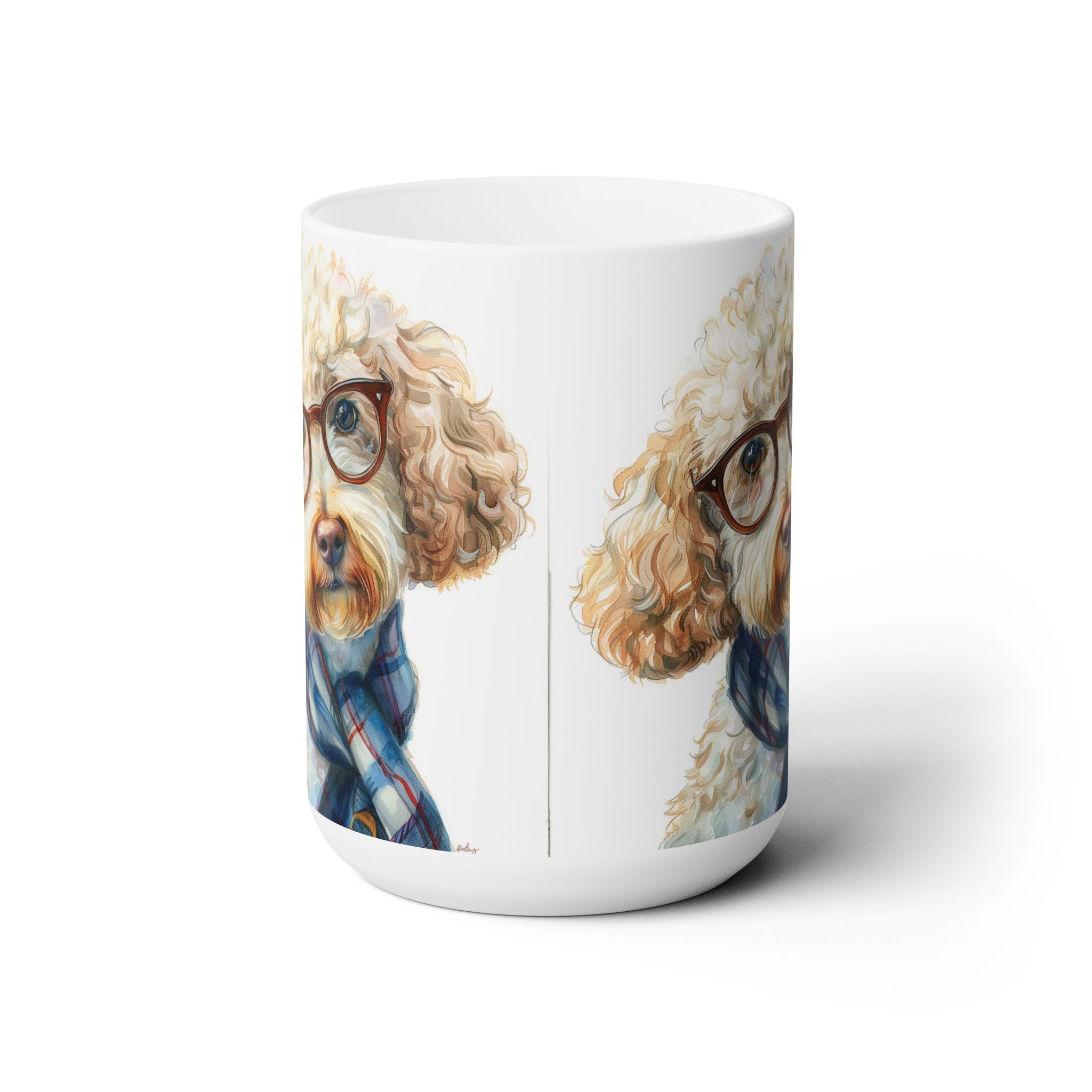 Smart Poodle Scarf Coffee Mug - Adorable Dog Lover Gift - Darwin & Rose