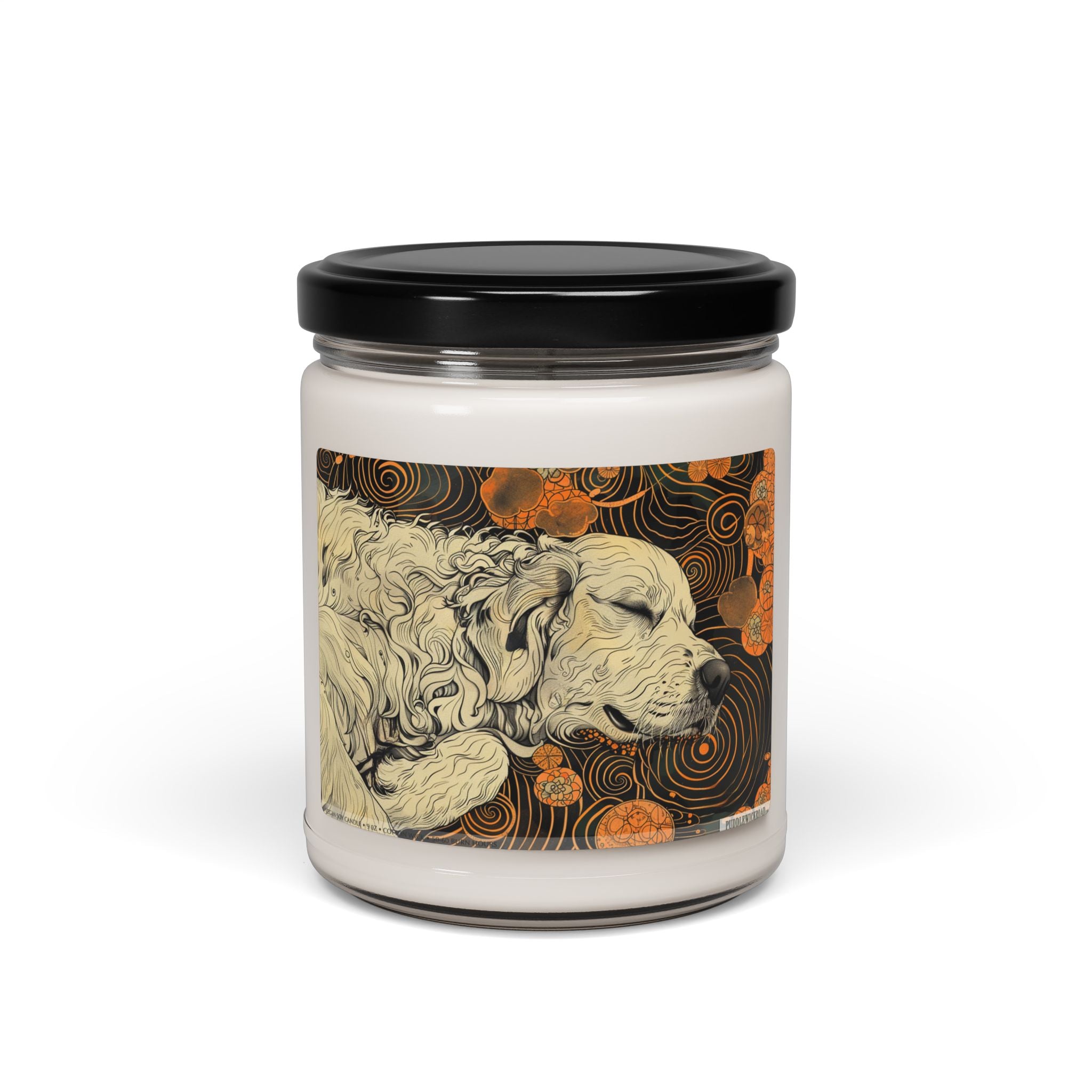 Golden Retriever Vintage Art Scented Candle Gift - Darwin & Rose