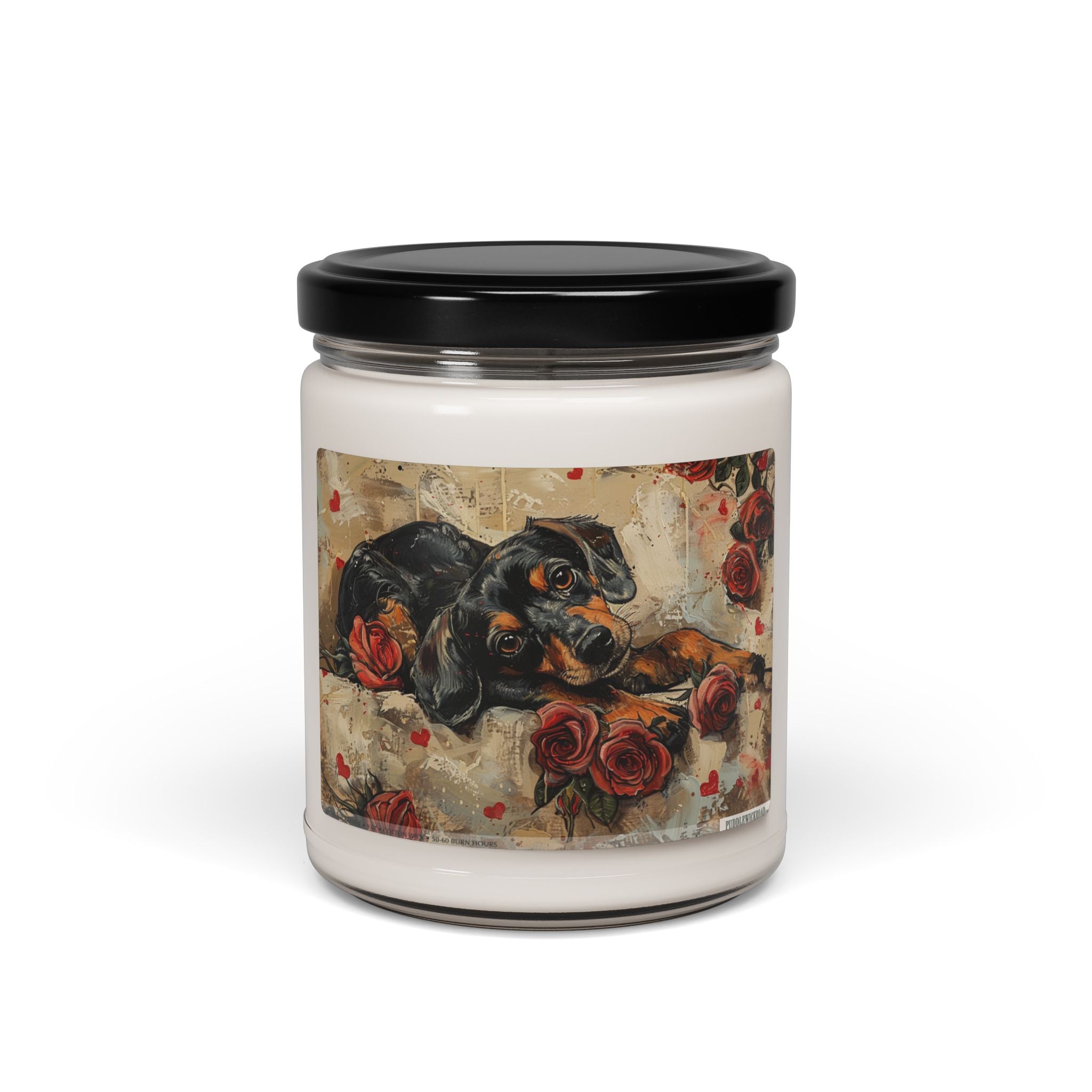 Charming Dachshund Rose Candle - Dog Lover Gift Idea - Darwin & Rose