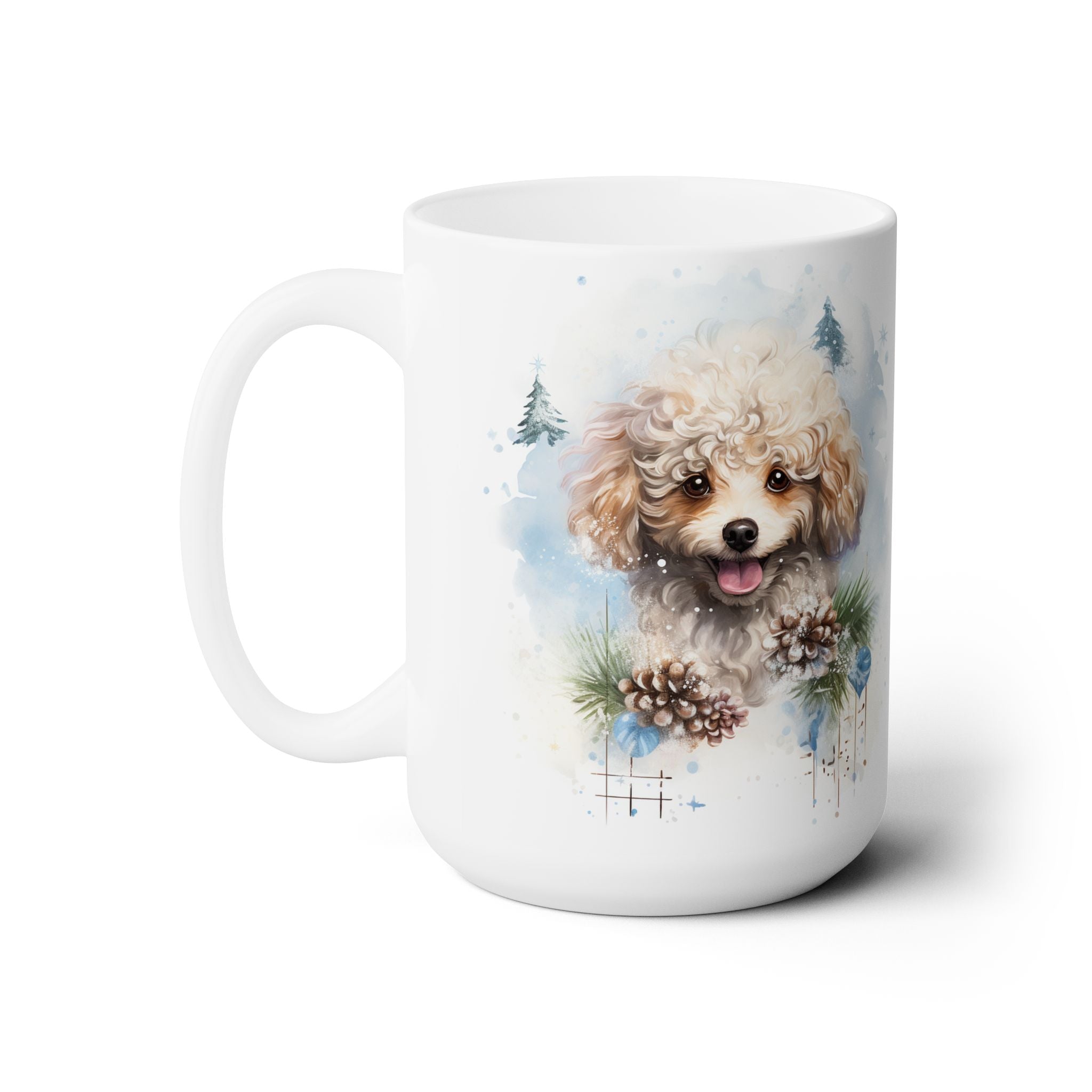 Poodle Holiday Mug - Adorable Dog Lover's Christmas Coffee Cup - Darwin & Rose