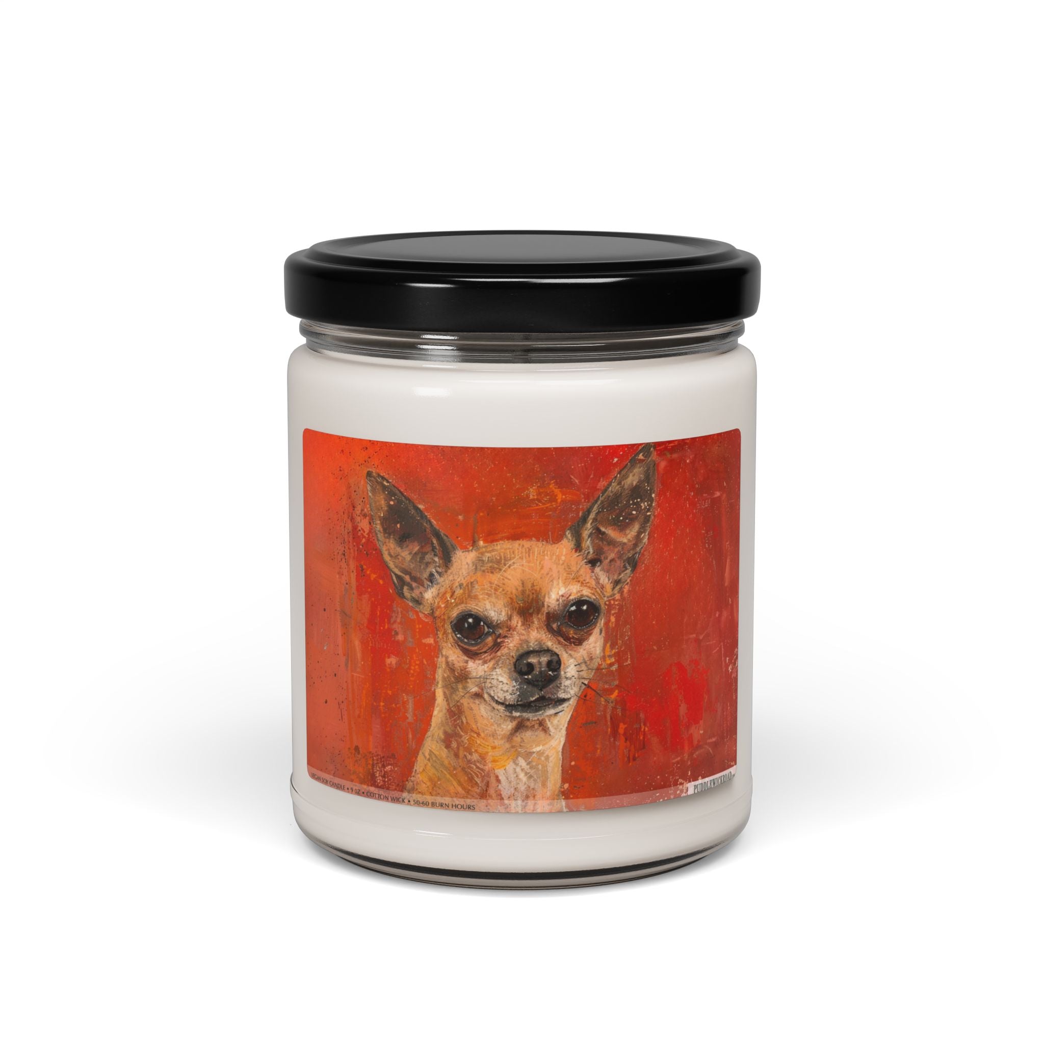 Chihuahua Candle - Adorable Dog Lover Gift with Vintage Art Design - Darwin & Rose