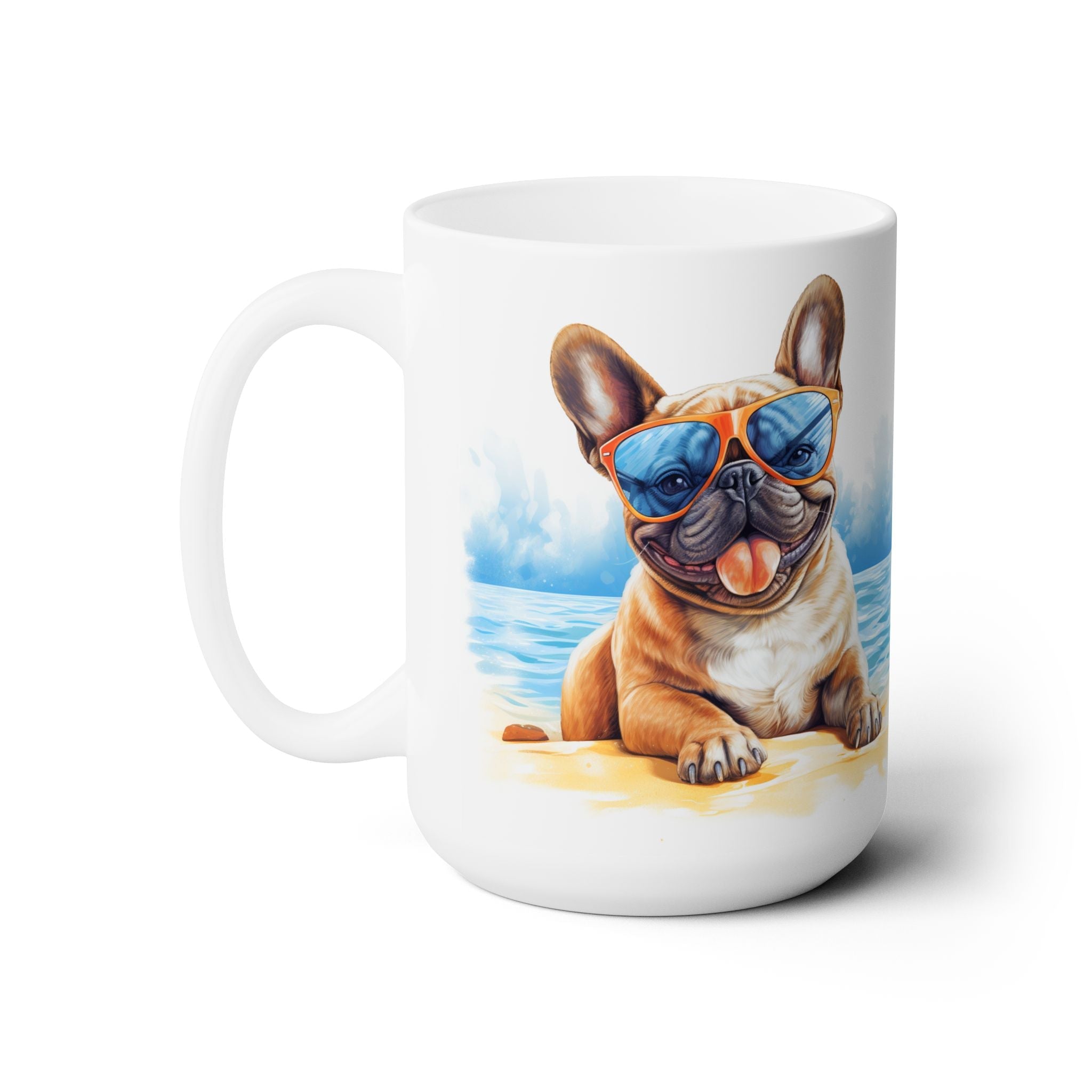 Frenchie Beach Vibes Mug - Fun Summer Dog Lover Gift - Darwin & Rose