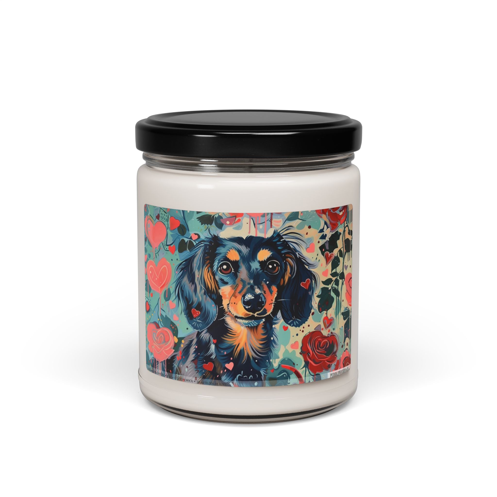 Dachshund Love Memorial Soy Candle with Heartfelt Art - Darwin & Rose