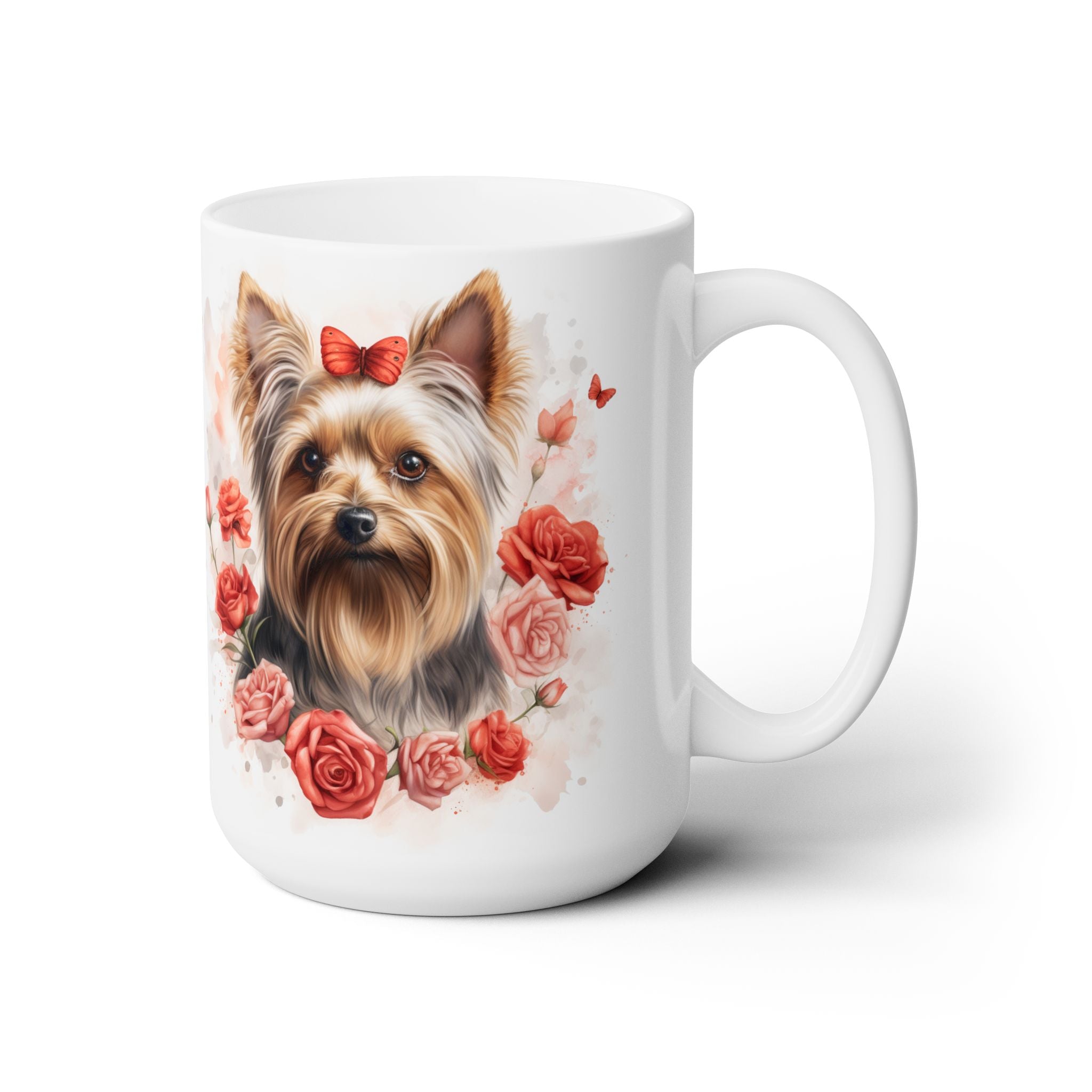 Yorkshire Terrier Rose Blossom Mug - Yorkie Mom Gift for Dog Lovers - Darwin & Rose