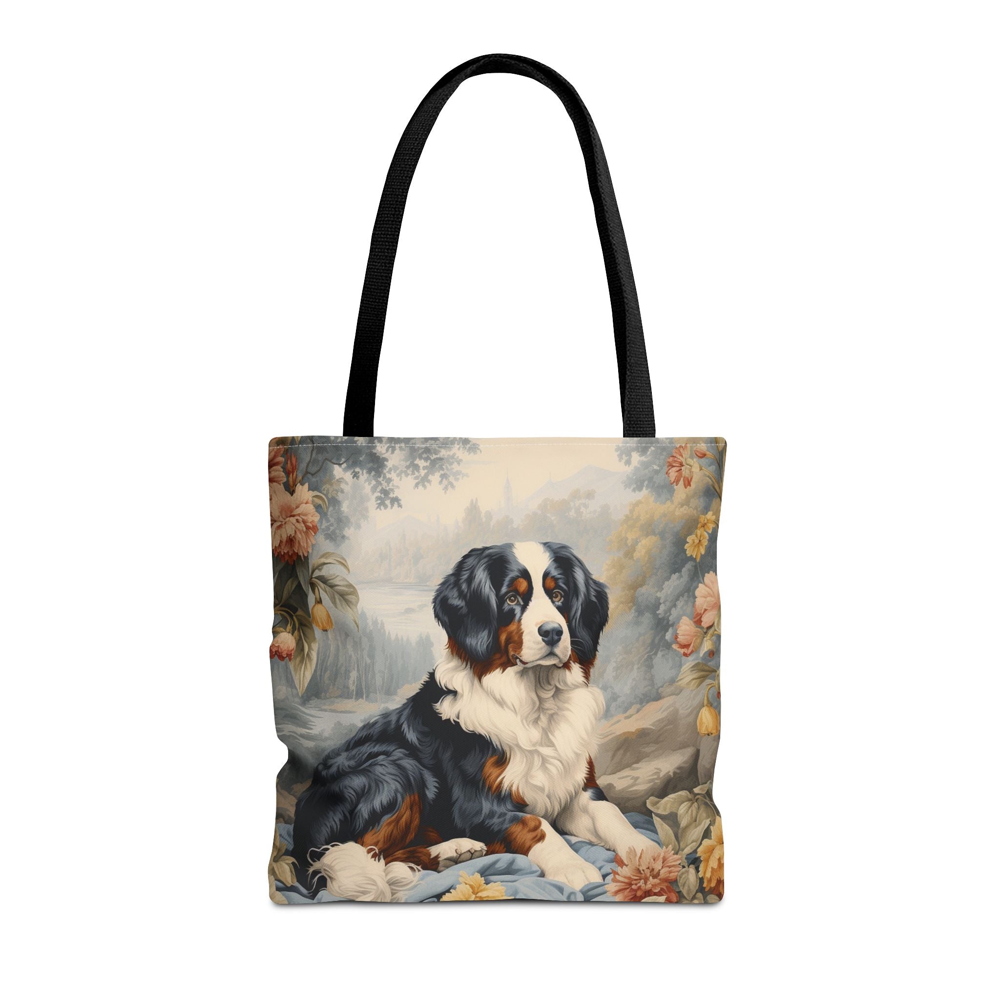 Bernese Beauty Canvas Tote Bag - Dog Lovers' Elegant Carryall - Darwin & Rose