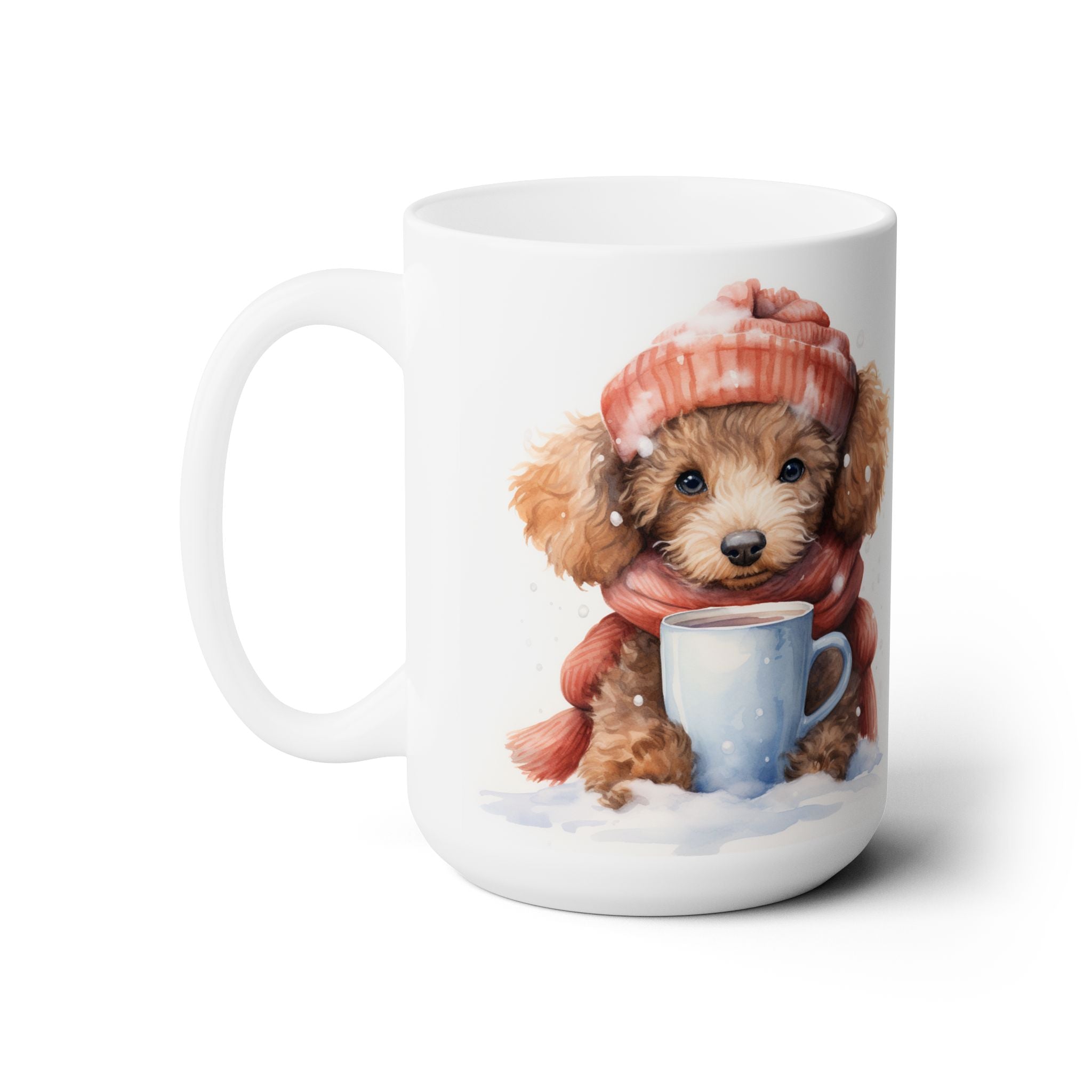 Cozy Poodle Winter Mug - Dog Lover's Coffee Cup Gift - Darwin & Rose