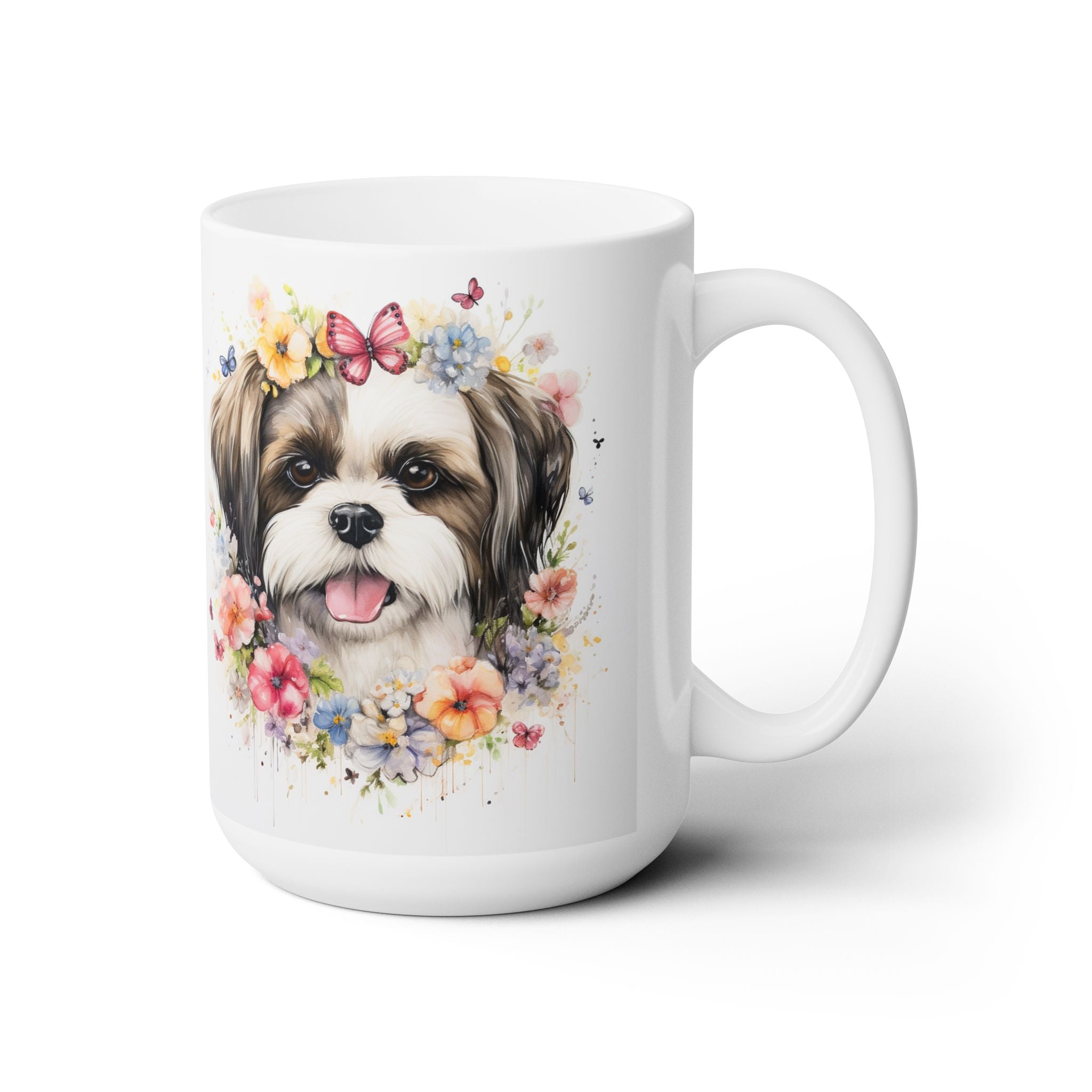 Shih Tzu Floral Bliss Coffee Mug - Cute Dog Lover's Gift - Darwin & Rose