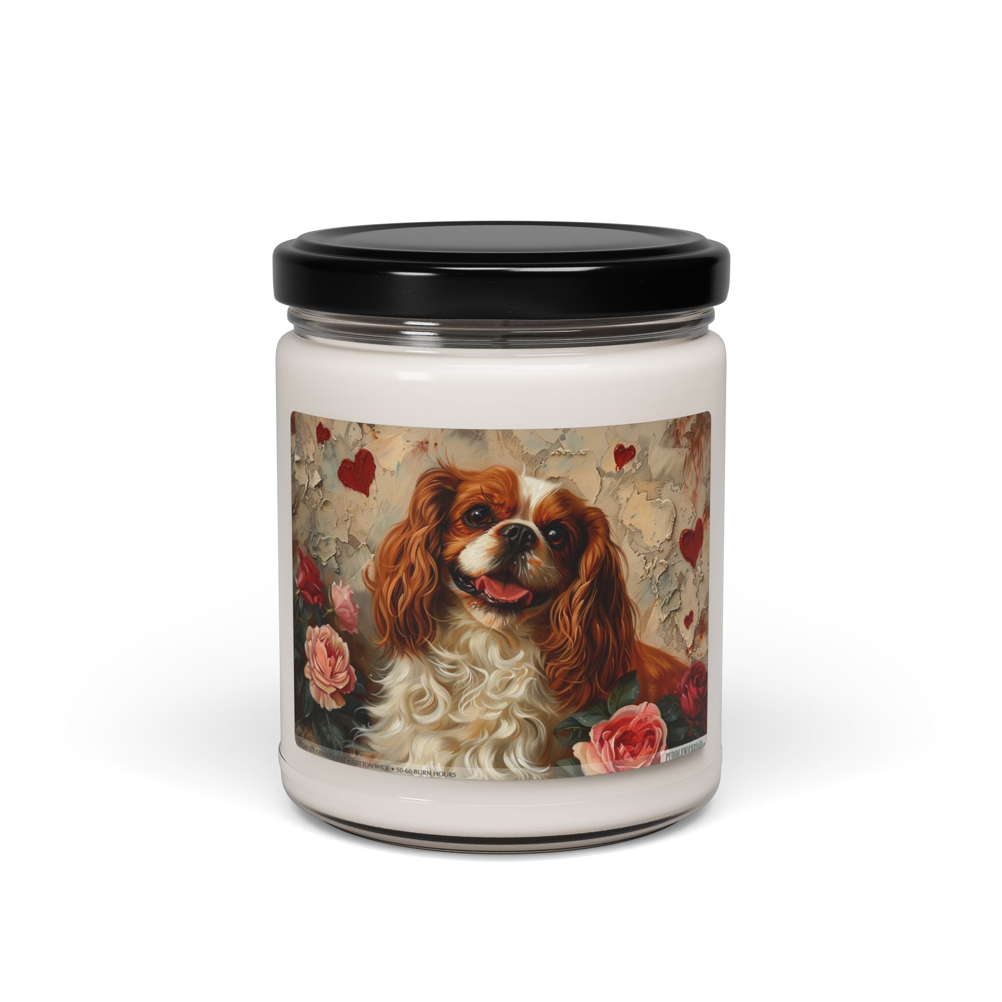 Cavalier King Charles Spaniel Candle - Vintage Art Gift for Dog Lovers - Darwin & Rose