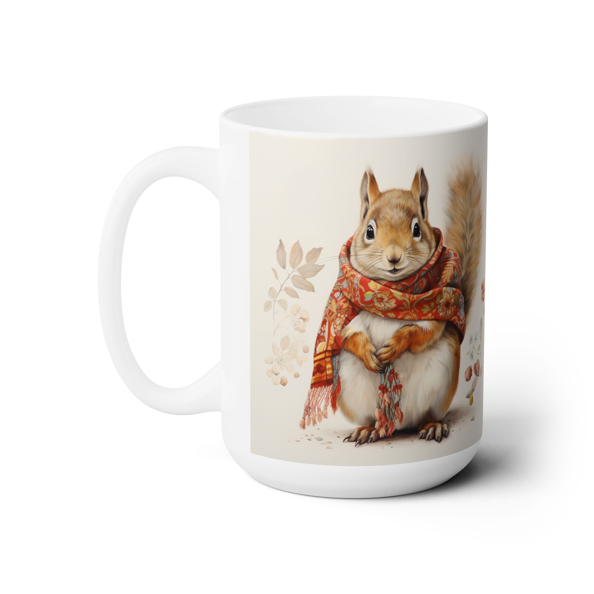 Cozy Squirrel Mug with Autumn Scarf - Gift for Animal Lovers - Darwin & Rose