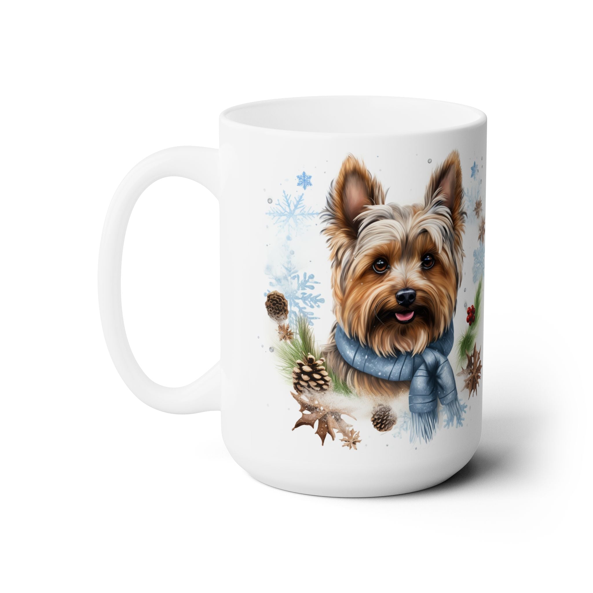 Yorkie Winter Wonderland Mug - Cute Yorkshire Terrier Coffee Cup - Darwin & Rose