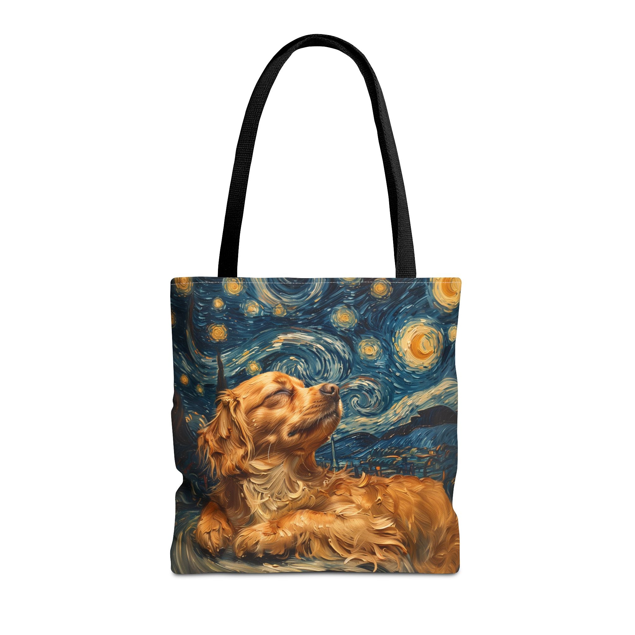 Starry Cavalier King Charles Spaniel Tote Bag, Van Gogh Style Canvas Tote - Darwin & Rose