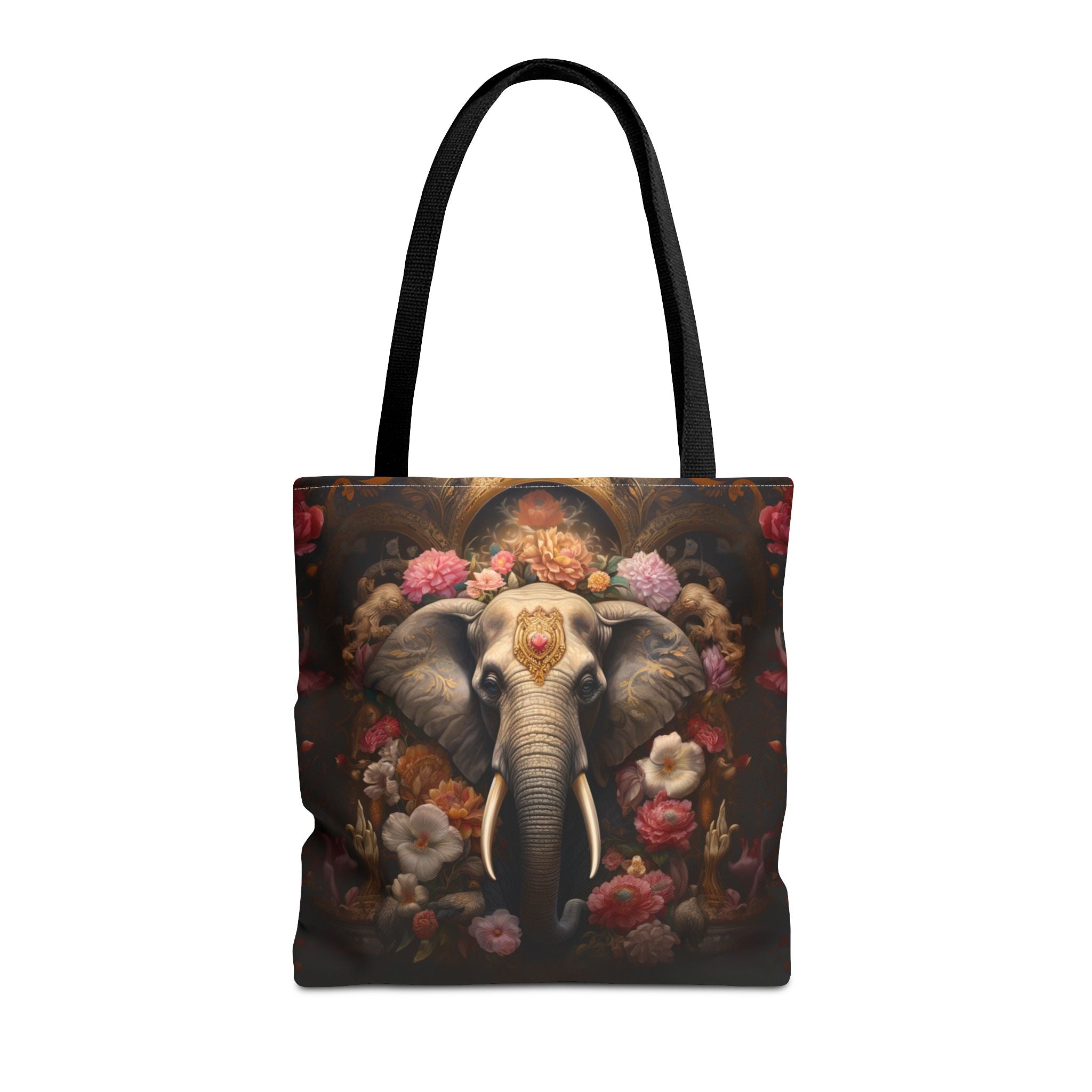 Elephant Floral Elegance Tote Bag - Eco-Friendly, Artistic, Reusable - Darwin & Rose