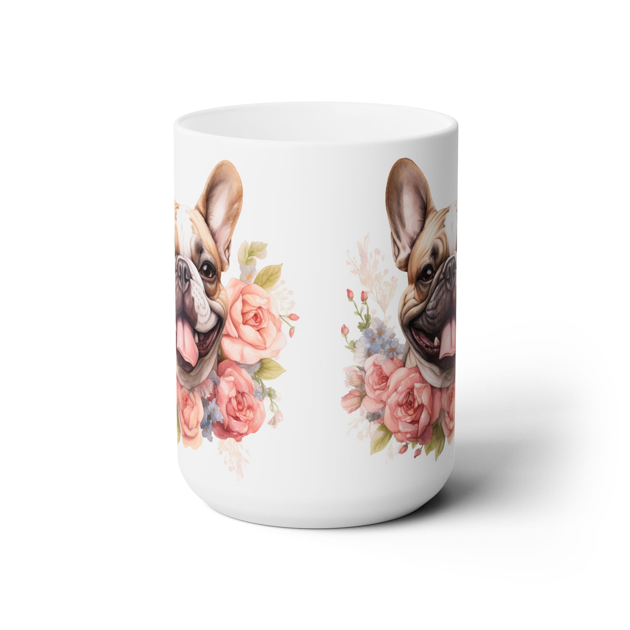 Frenchie Bliss Floral Coffee Mug - French Bulldog Lover Gift - Darwin & Rose