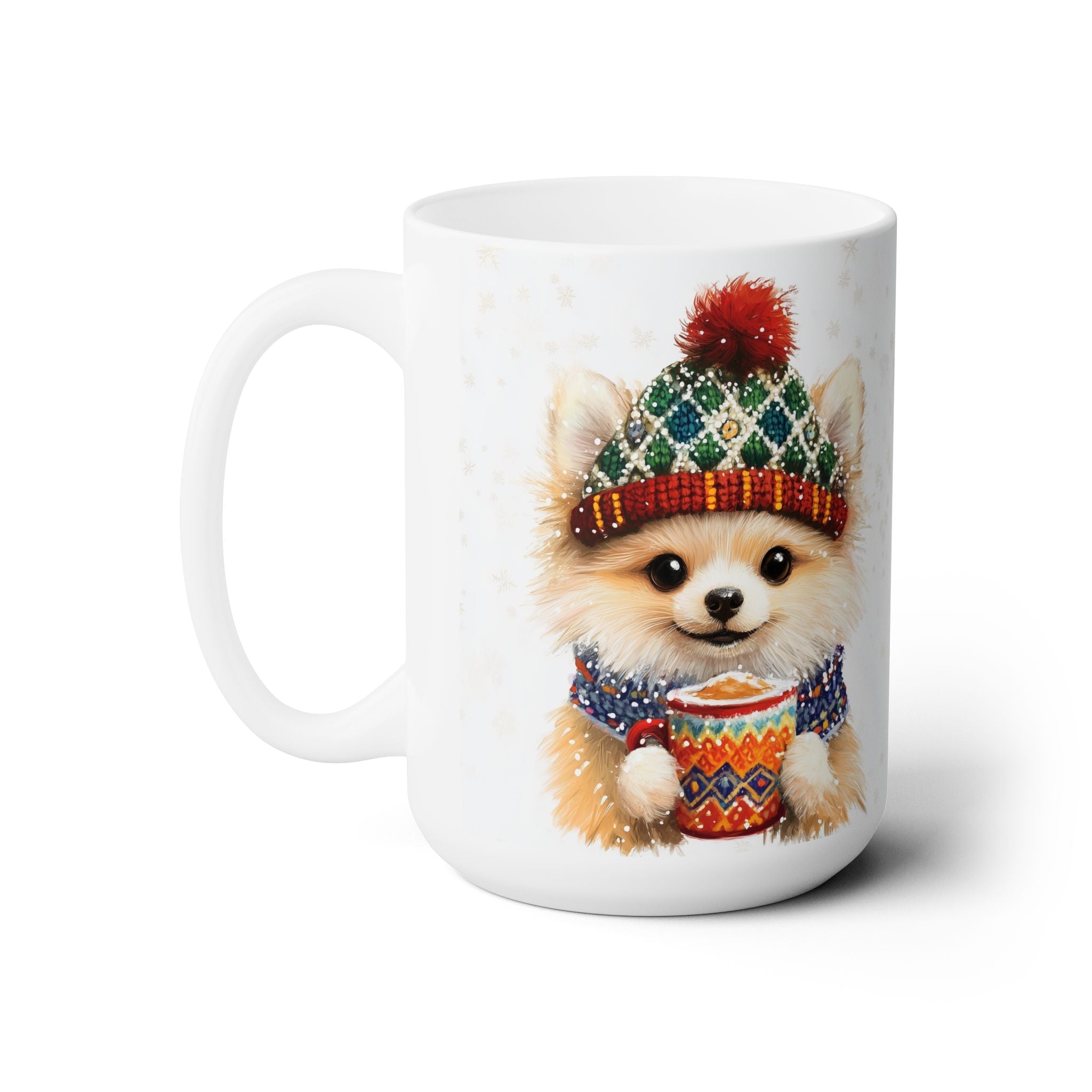 Cozy Pomeranian Christmas Mug | Holiday Dog Lover Gift | Winter Vibes - Darwin & Rose