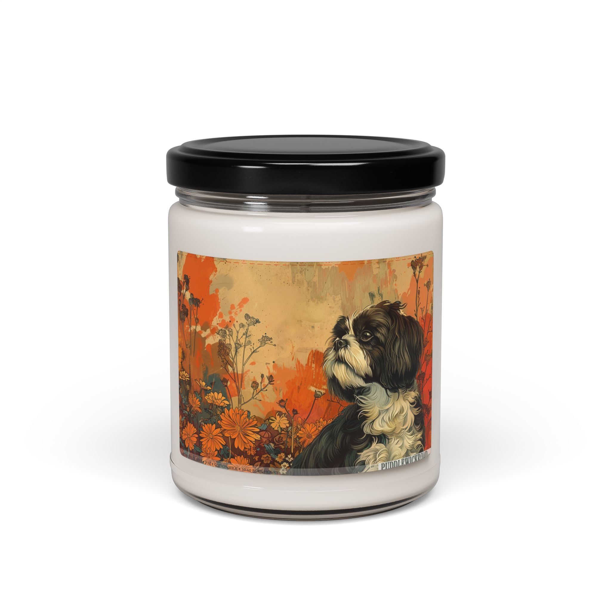 Shih Tzu Vintage Art Candle - Pet Lover Gift, Cozy Decor - Darwin & Rose