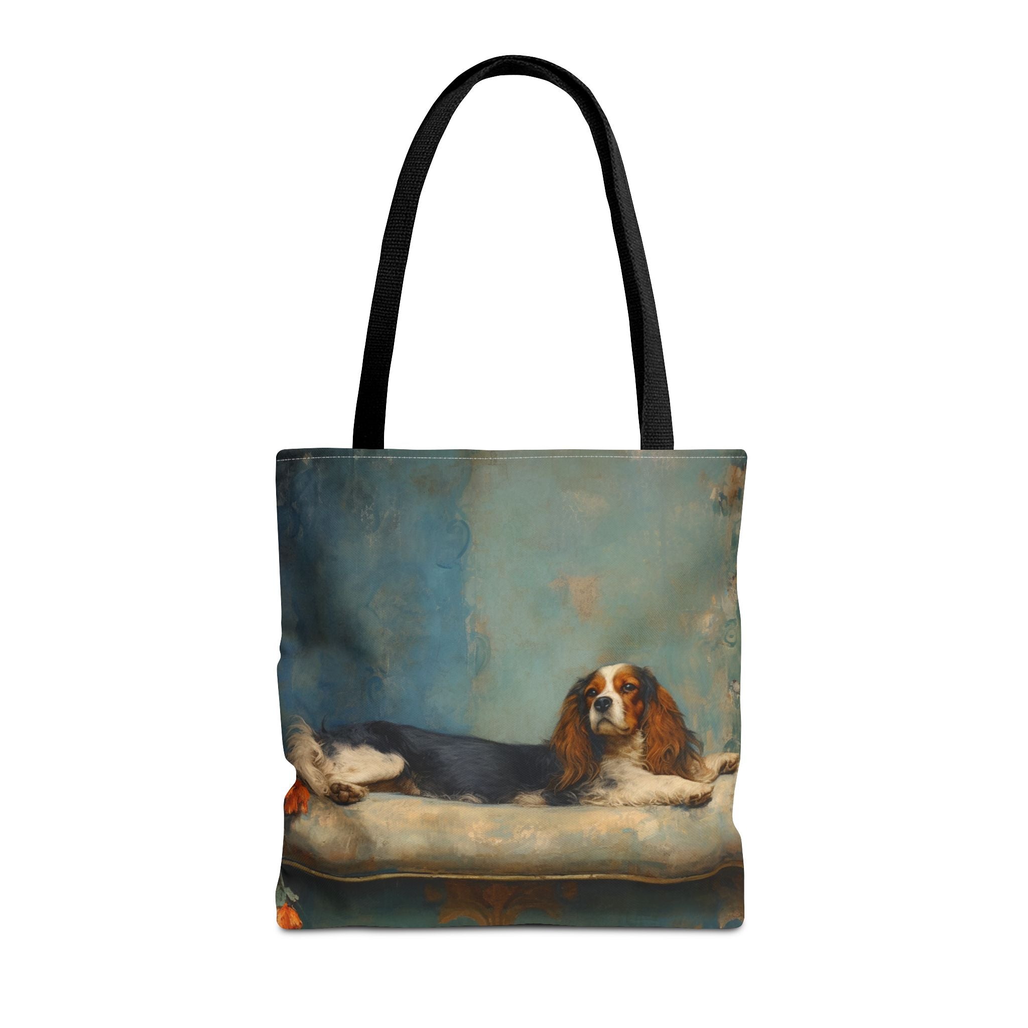 Regal Cavalier King Charles Spaniel Tote Bag, Classic Art Style Canvas - Darwin & Rose