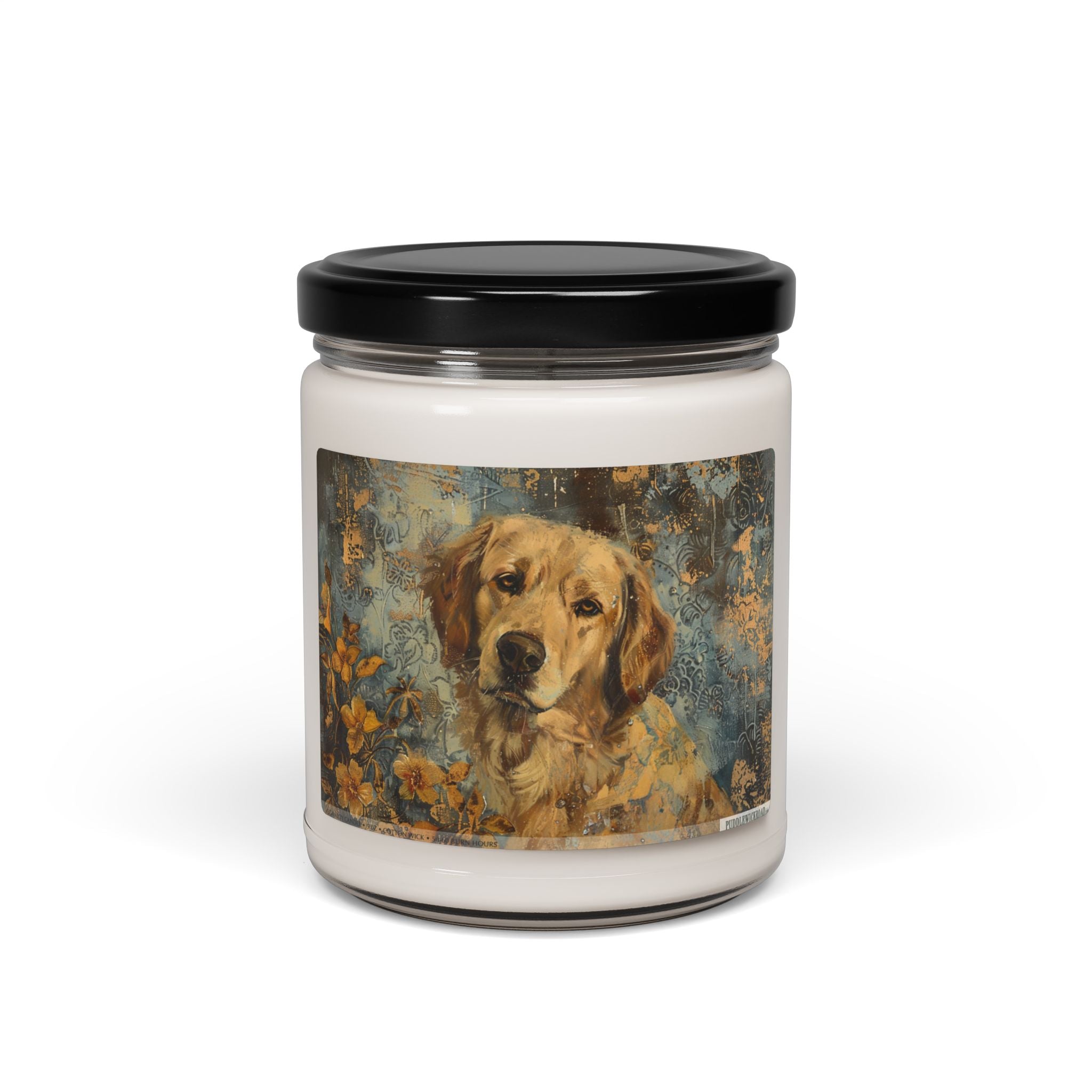 Golden Retriever Companion Candle - Vintage Art Design - Darwin & Rose