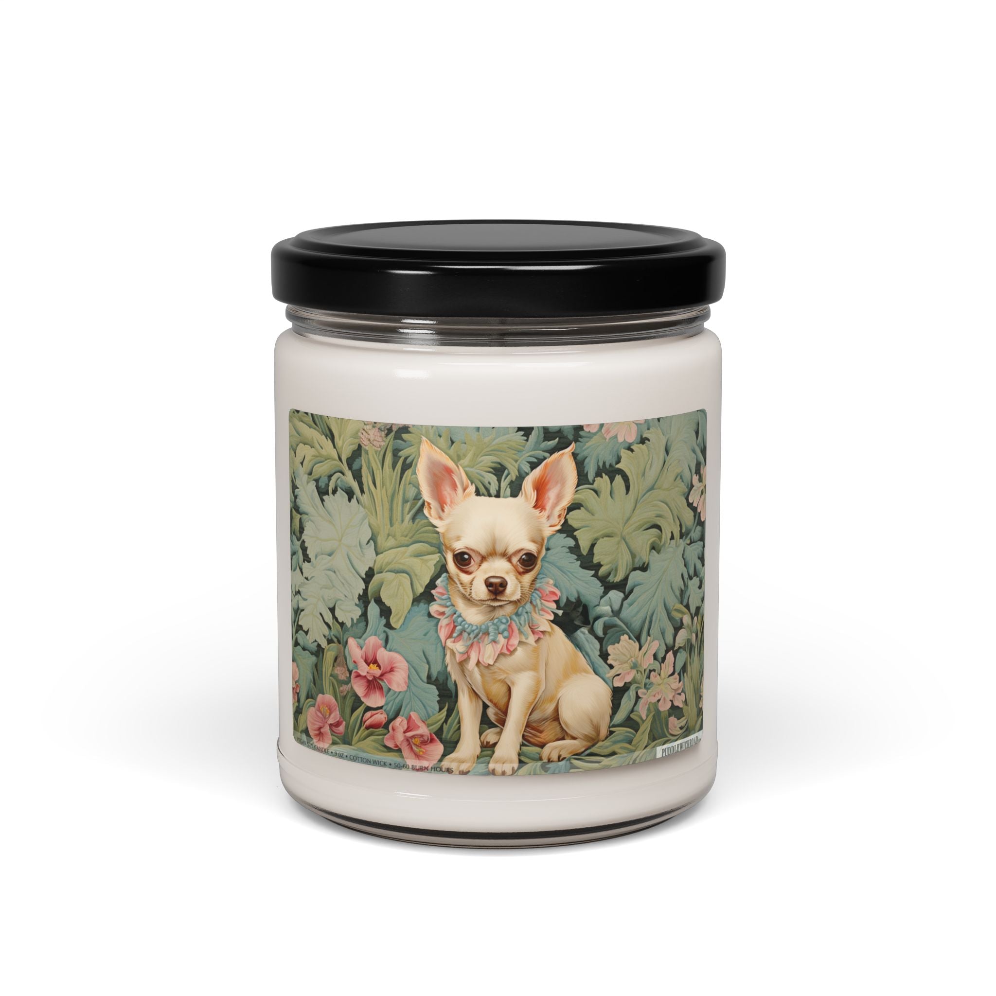 Charming Chihuahua Candle - Floral Design Pet Lover Gift - Darwin & Rose