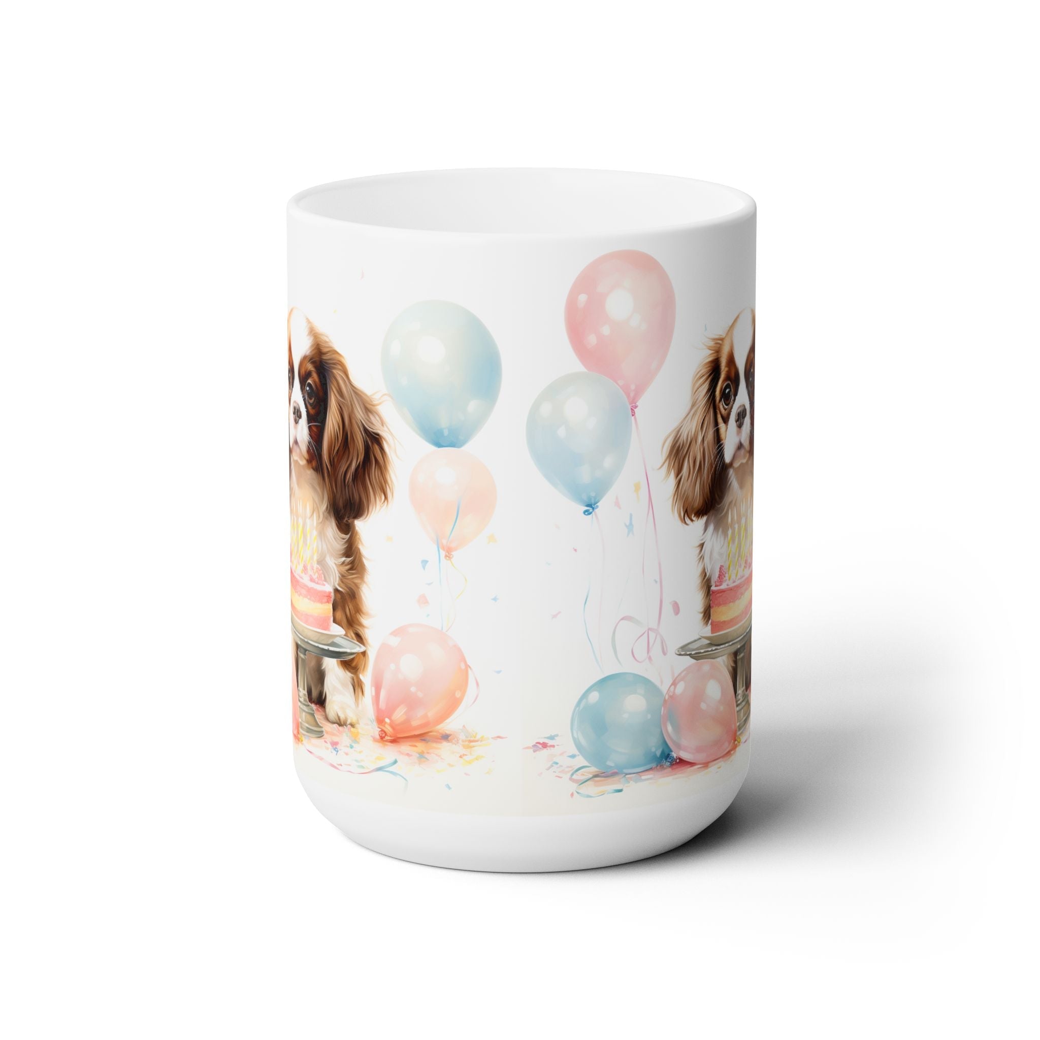 Cavie Birthday Celebration Mug - Adorable Cavalier King Charles Dog Gift - Darwin & Rose