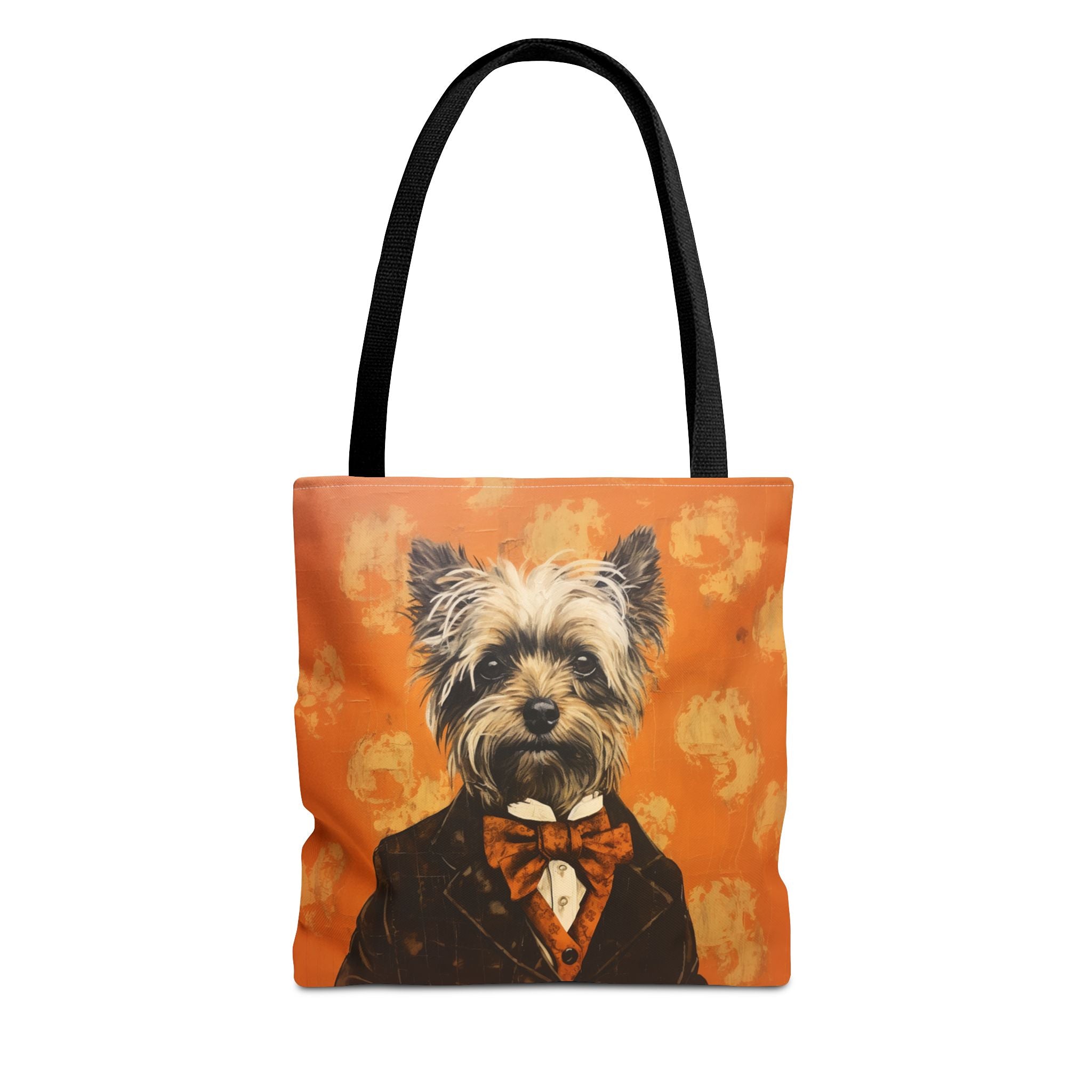 Yorkie Dapper Dog Tote Bag - Stylish Orange Canvas for Pet Lovers - Darwin & Rose