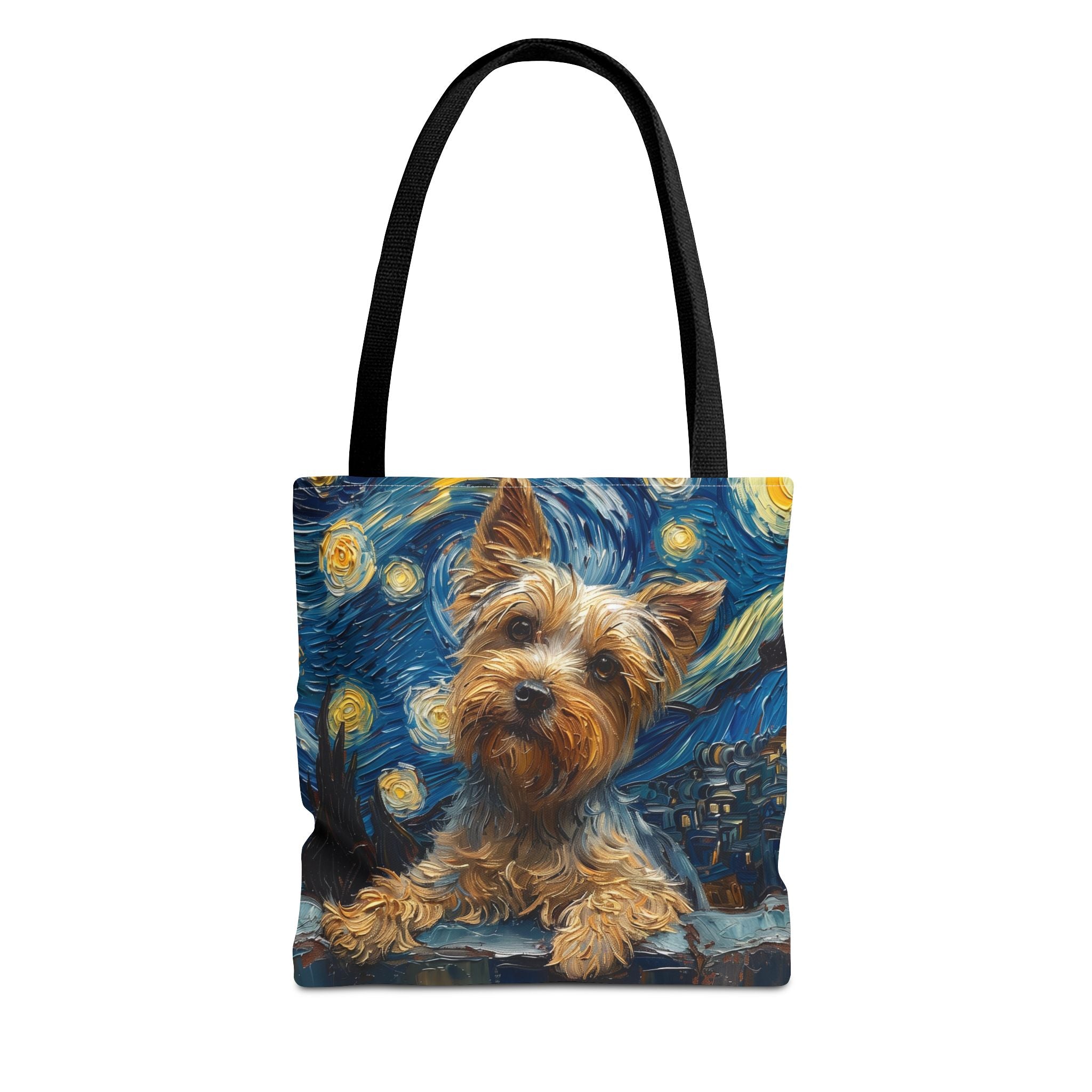 Starry Night Yorkie Tote Bag - Eco-Friendly Canvas for Dog Lovers - Darwin & Rose