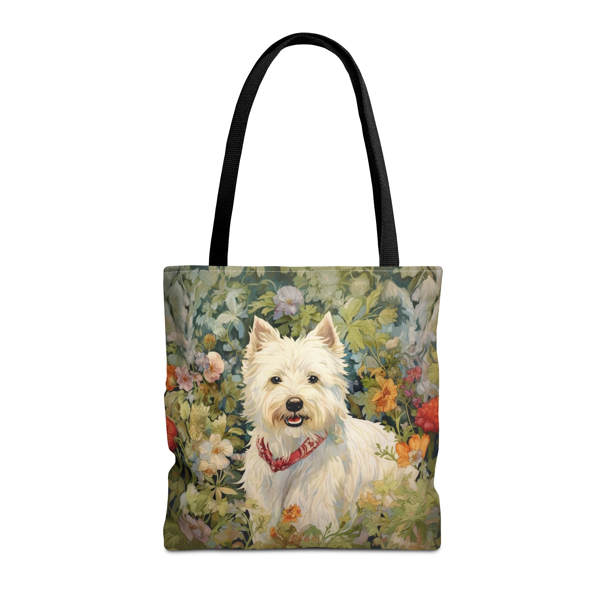 Westie Bloom Canvas Tote Bag, Charming Dog Lover Gift, Eco-Friendly - Darwin & Rose