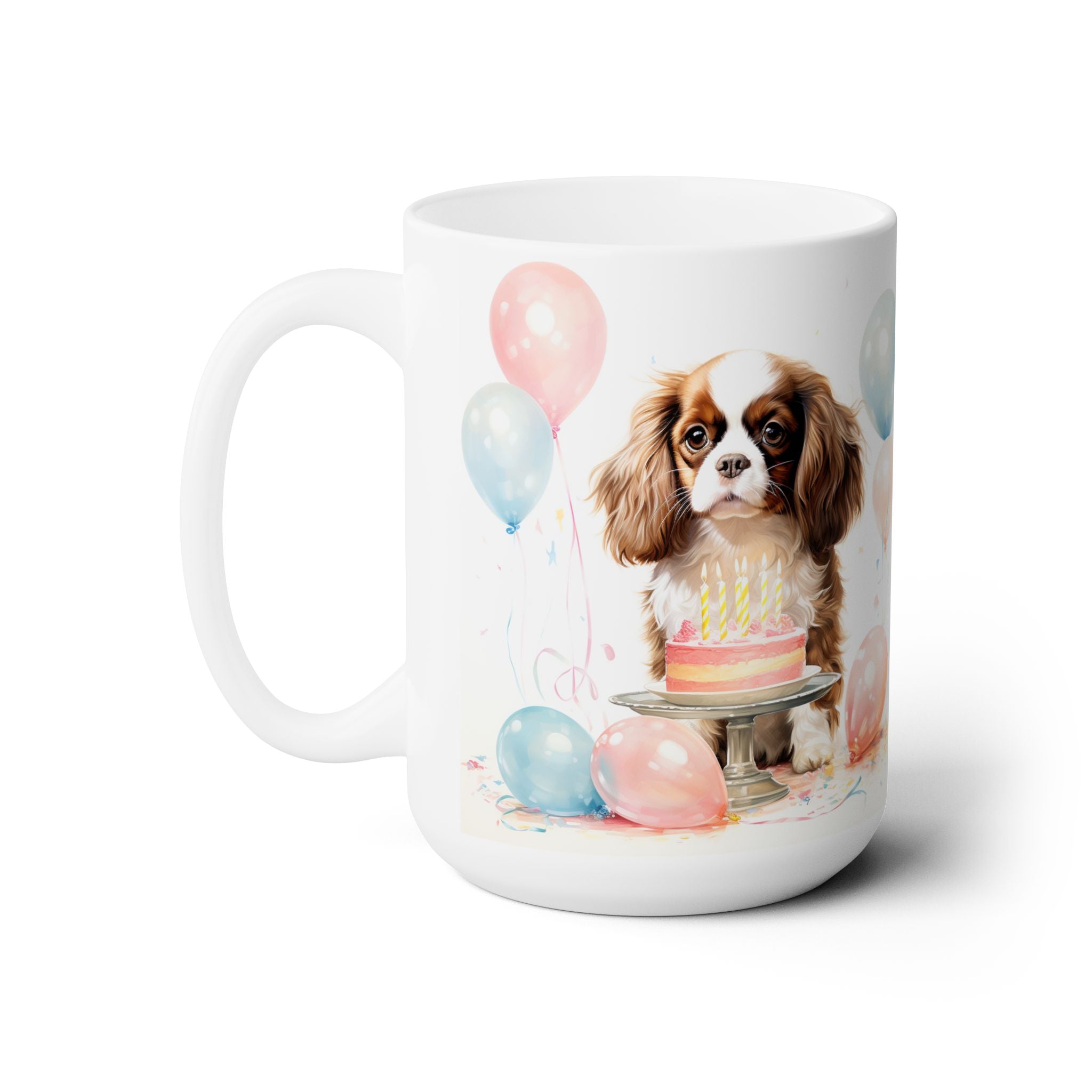 Cavie Birthday Celebration Mug - Adorable Cavalier King Charles Dog Gift - Darwin & Rose