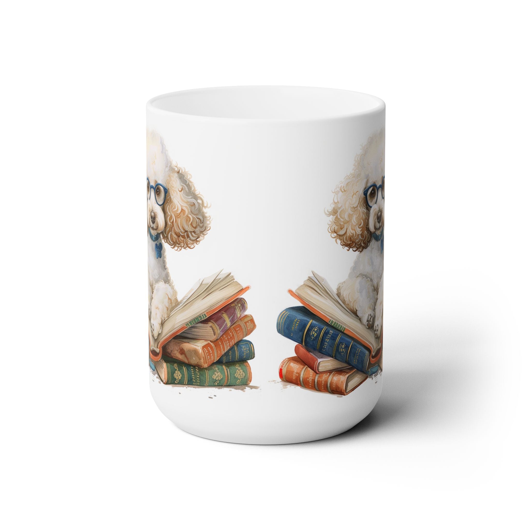 Poodle Bookworm Mug - Adorable Dog Lover Gift for Coffee & Tea Fans - Darwin & Rose