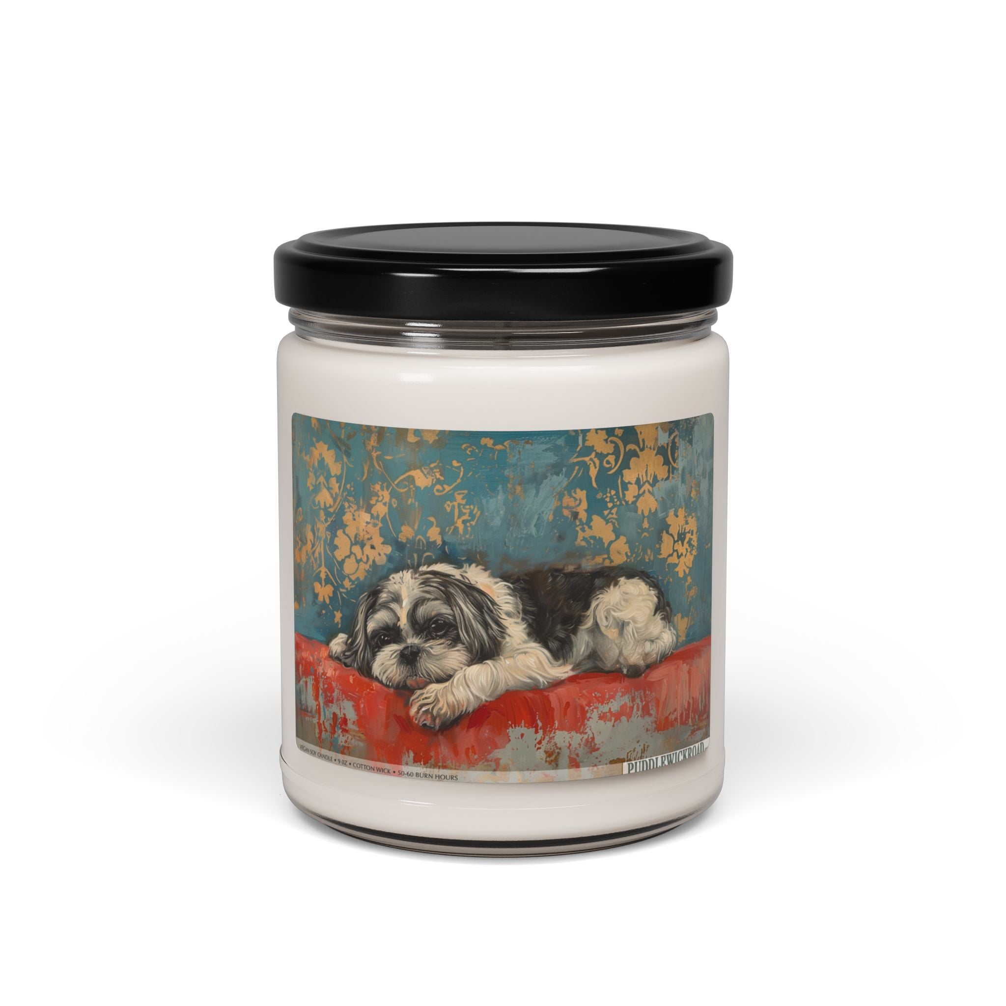 Shih Tzu Serenity Candle - Vintage Art Soy Gift for Dog Lovers - Darwin & Rose