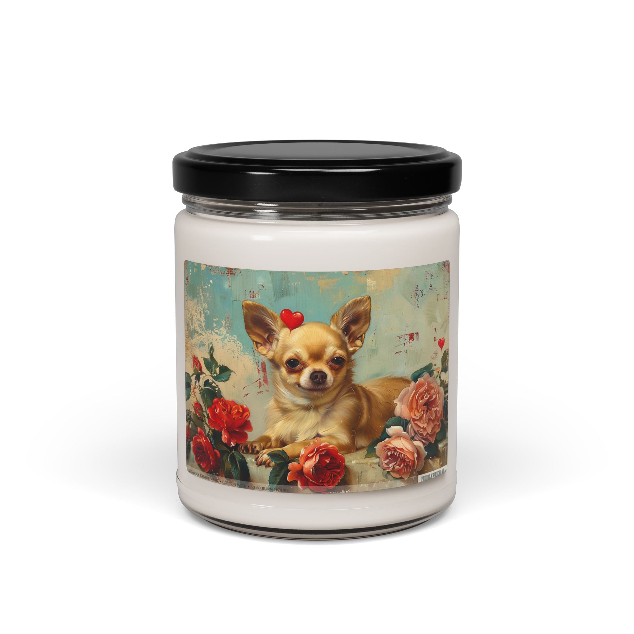 Charming Chihuahua Candle - Vintage Floral Pet Lover Gift - Darwin & Rose