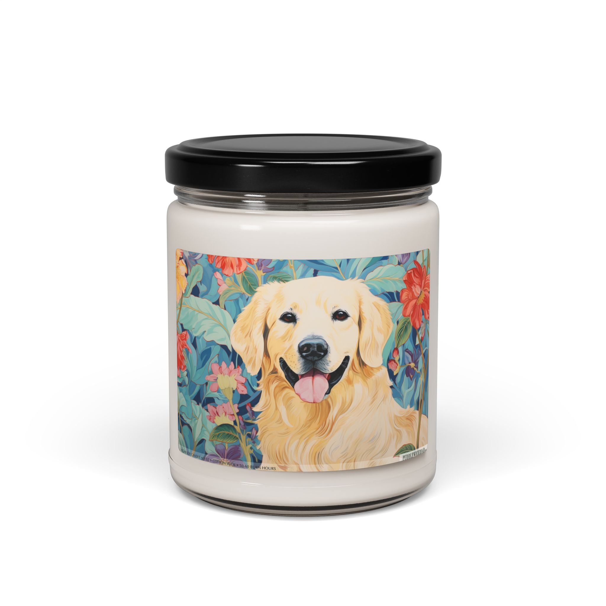 Golden Retriever Floral Candle - Perfect Dog Lover Gift - Darwin & Rose