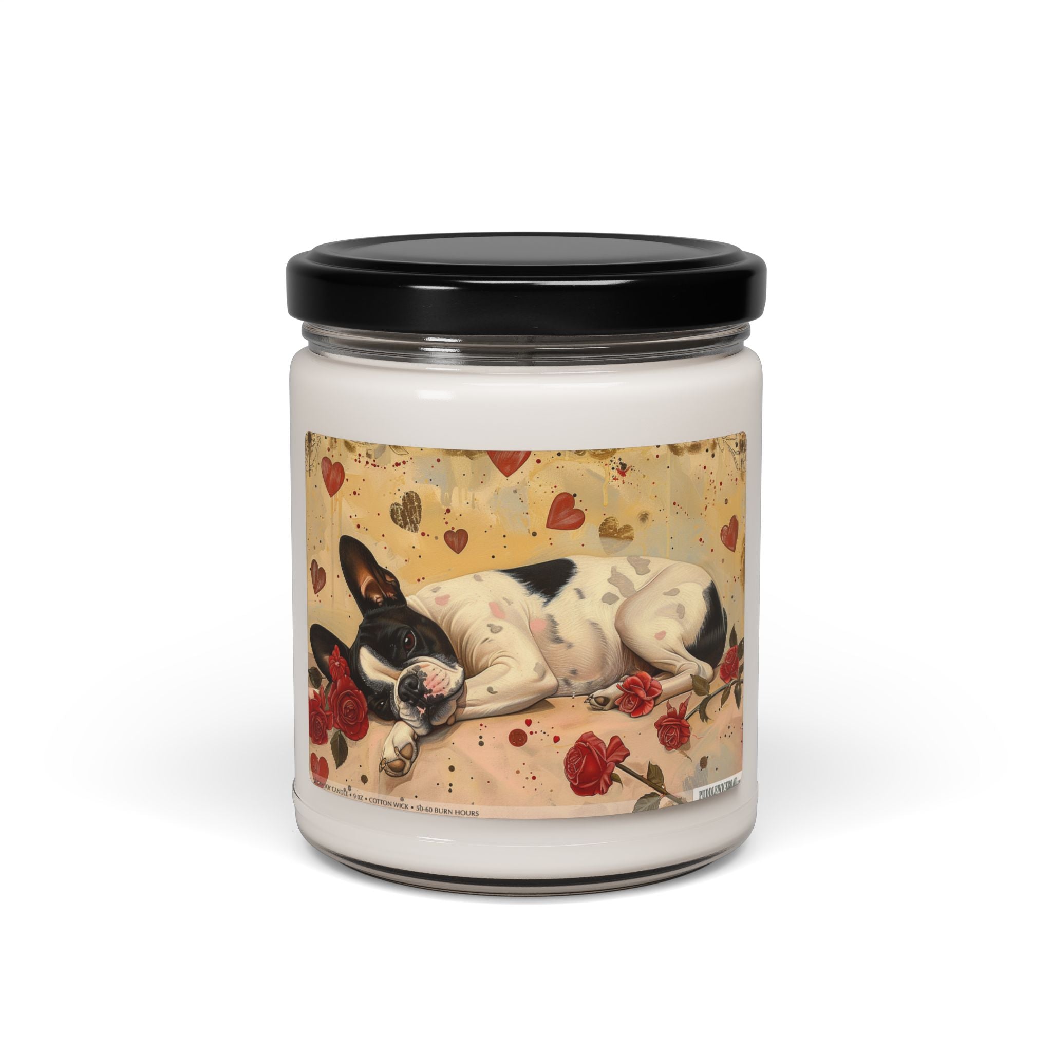 Frenchie Romance Candle - Adorable Boston Terrier Gift for Dog Lovers - Darwin & Rose