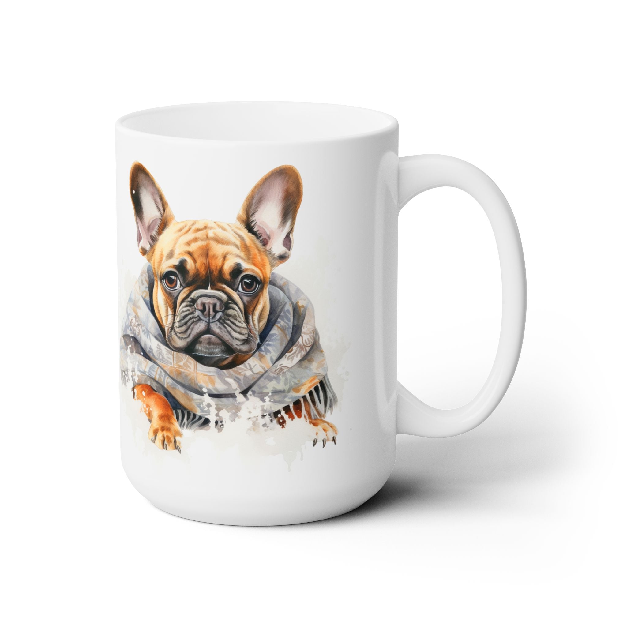 Frenchie Winter Charm Mug - Cozy French Bulldog Coffee Cup - Darwin & Rose