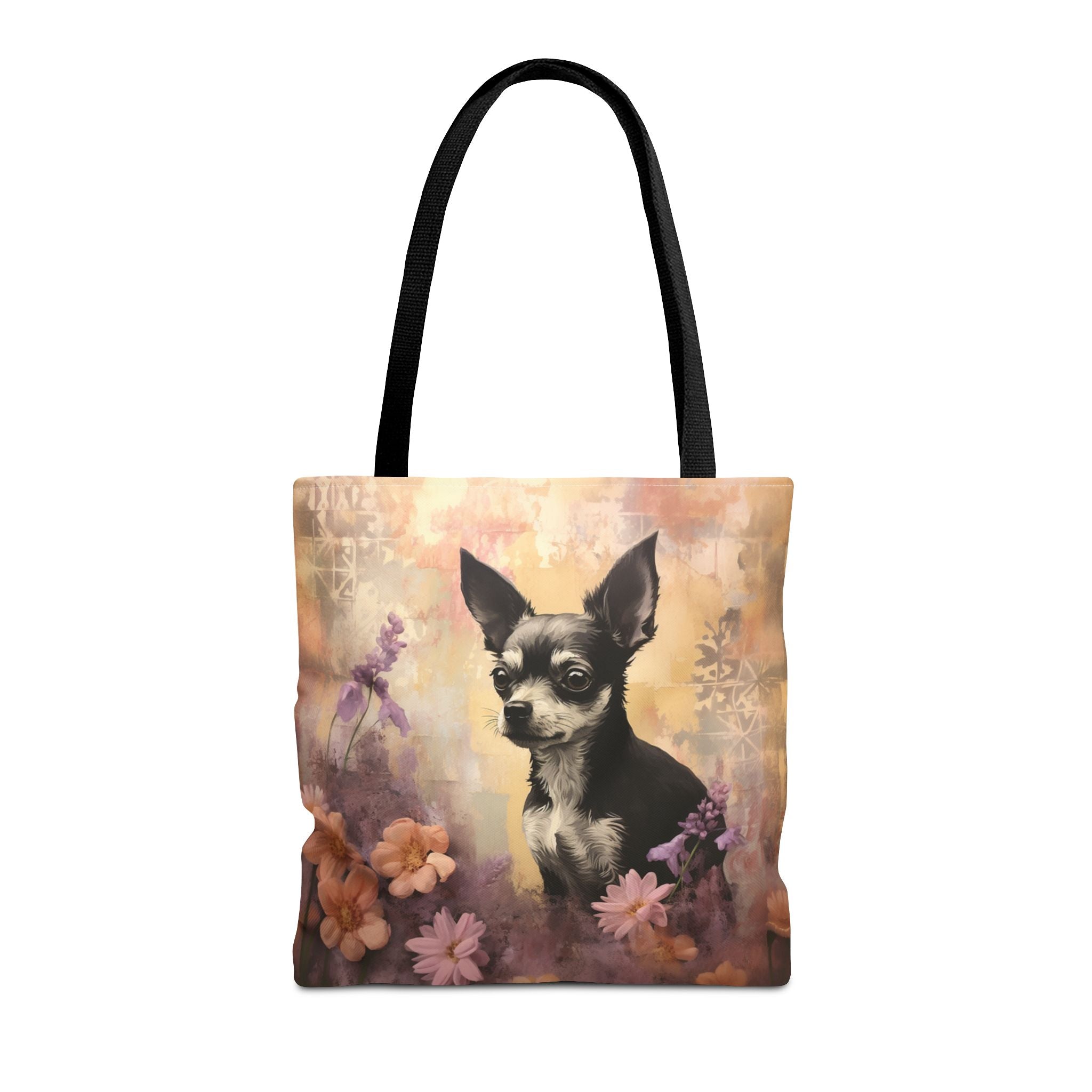 Charming Chihuahua Floral Tote Bag - Eco-Friendly Canvas Gift - Darwin & Rose