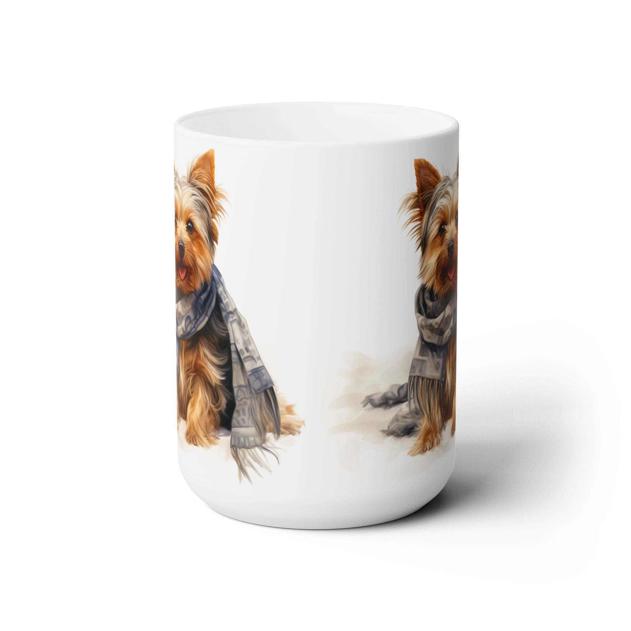 Cozy Yorkie Mug with Scarf - Yorkshire Terrier Lover Gift - Darwin & Rose