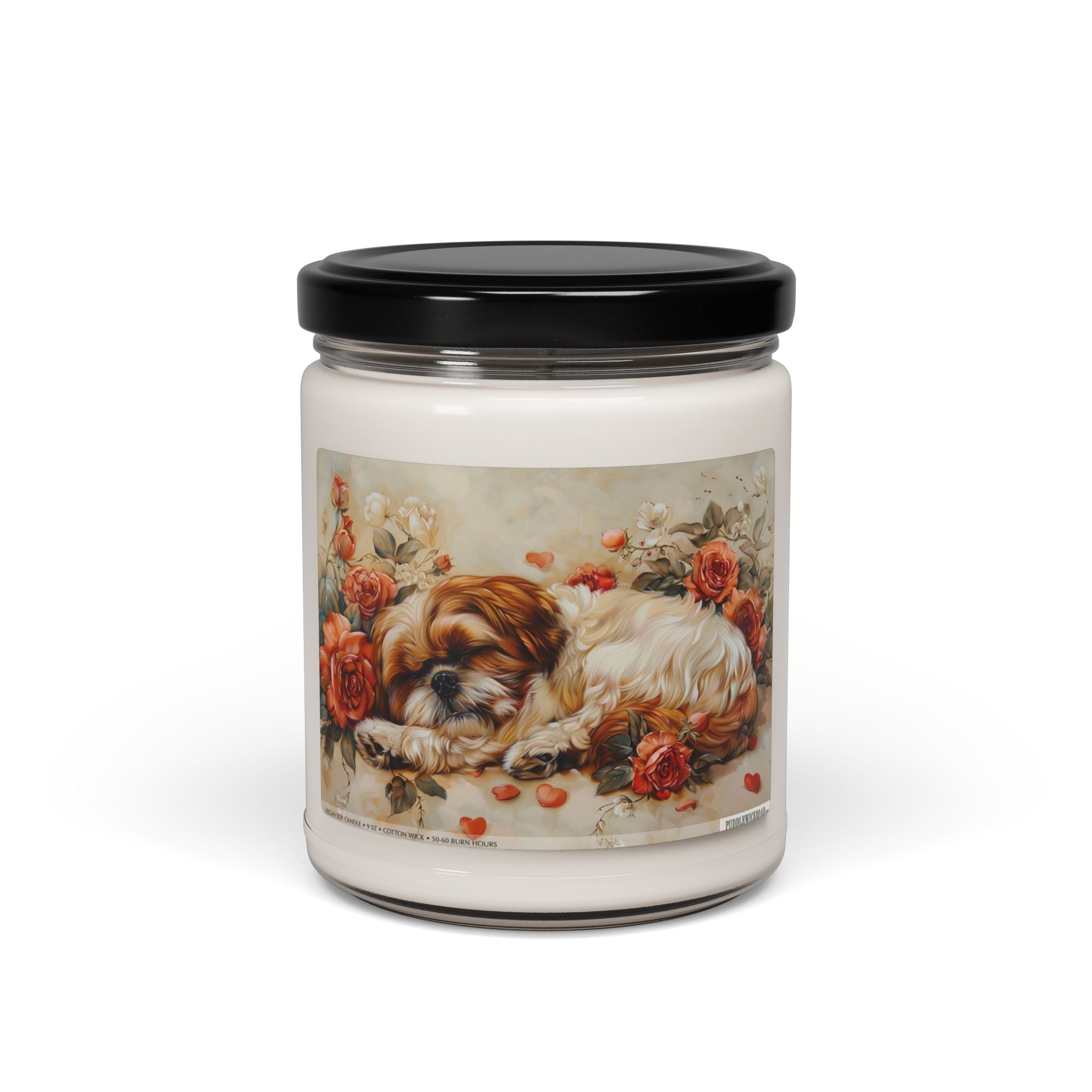 Shih Tzu Floral Bliss Candle - Memorial Gift for Dog Lovers - Darwin & Rose
