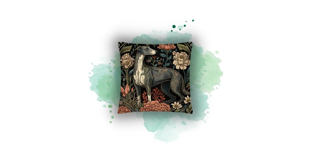 Elevate Your Home Office and Find Balance with Darwin & Rose: The William Morris Inspired Greyhound Pillow Case