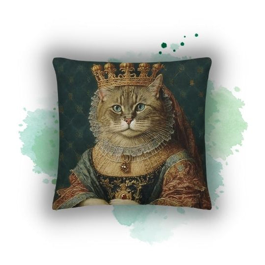 Elevate Your Home Office and Embrace Regal Charm with Darwin & Rose: The Elizabethan Era Inspired Regal Elizabethan Cat Pillow Case