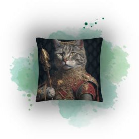 Elevate Your Home with Elegance: The Elizabethan Era Inspired Stately General Cat Pillow Case