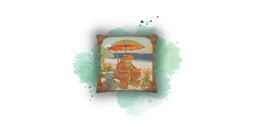 Jump into Whimsy with "Froggy Holiday" at Darwin & Rose Home Decor!