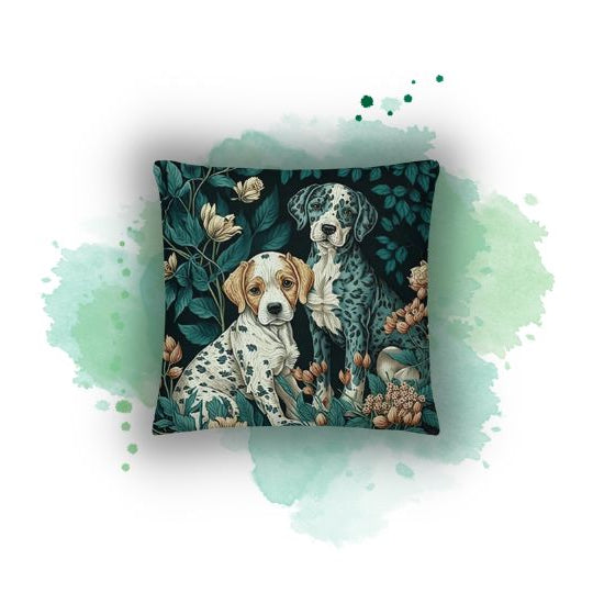 Cozy Comfort and Classic Style: Introducing Our 'William Morris Inspired' Puppies Pillowcase from Darwin & Rose Home Decor