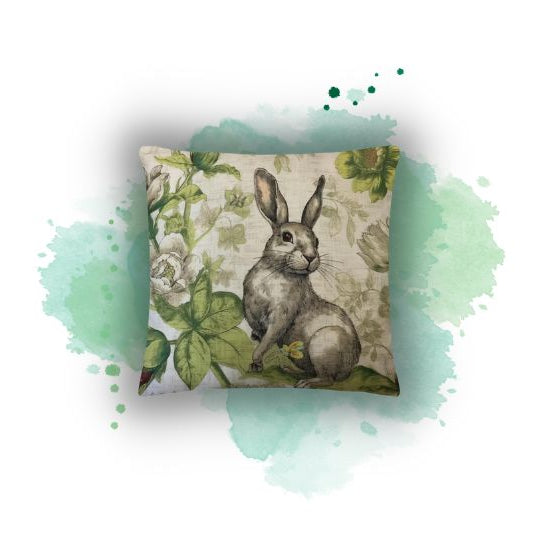 Elevate Your Work-From-Home Experience with Darwin & Rose's Rustic Rabbit Pillowcase