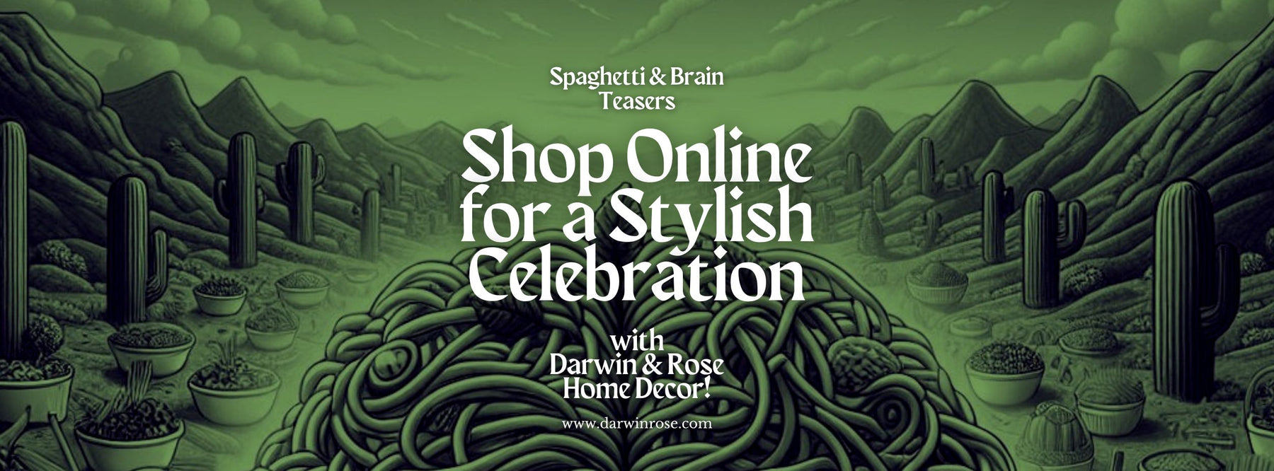 Spaghetti & Brain Teasers: Shop Online for a Stylish Celebration with Darwin & Rose Home Decor!