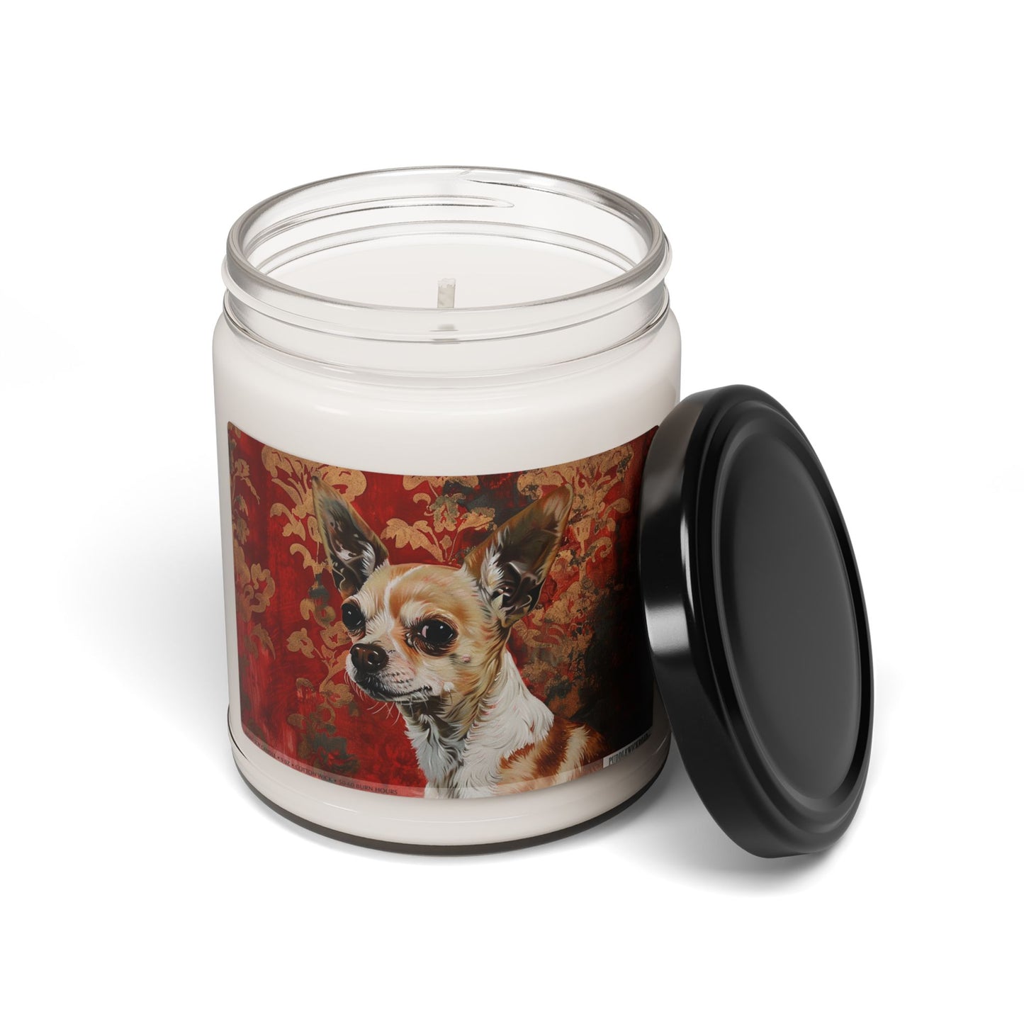 Charming Chihuahua Candle – Vintage Art Soy Gift for Dog Lovers