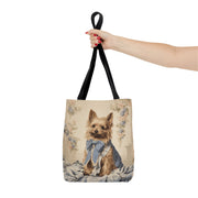 Yorkshire Terrier Tote Bag – Charming Floral Chic Canvas Companion