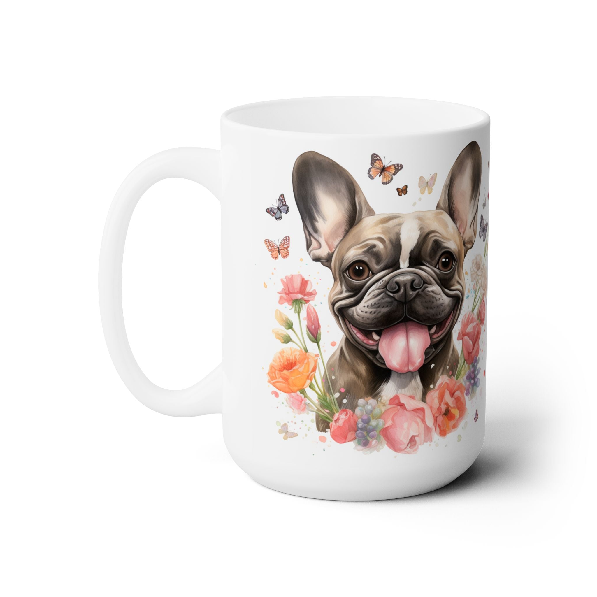 French Bulldog Floral Coffee Mug - Cute Frenchie Gift for Dog Lovers - Darwin & Rose